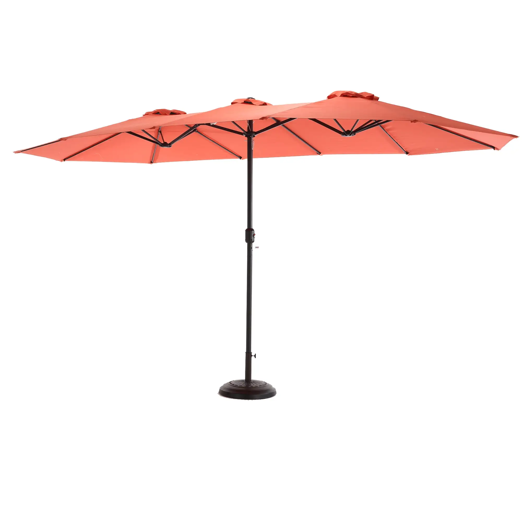 Historyli Go5H 14.8 Ft Rectangular Double Sided Patio Umbrella Rust-Resistant Frame With Crank For Swimming Pool Garden Courtyard