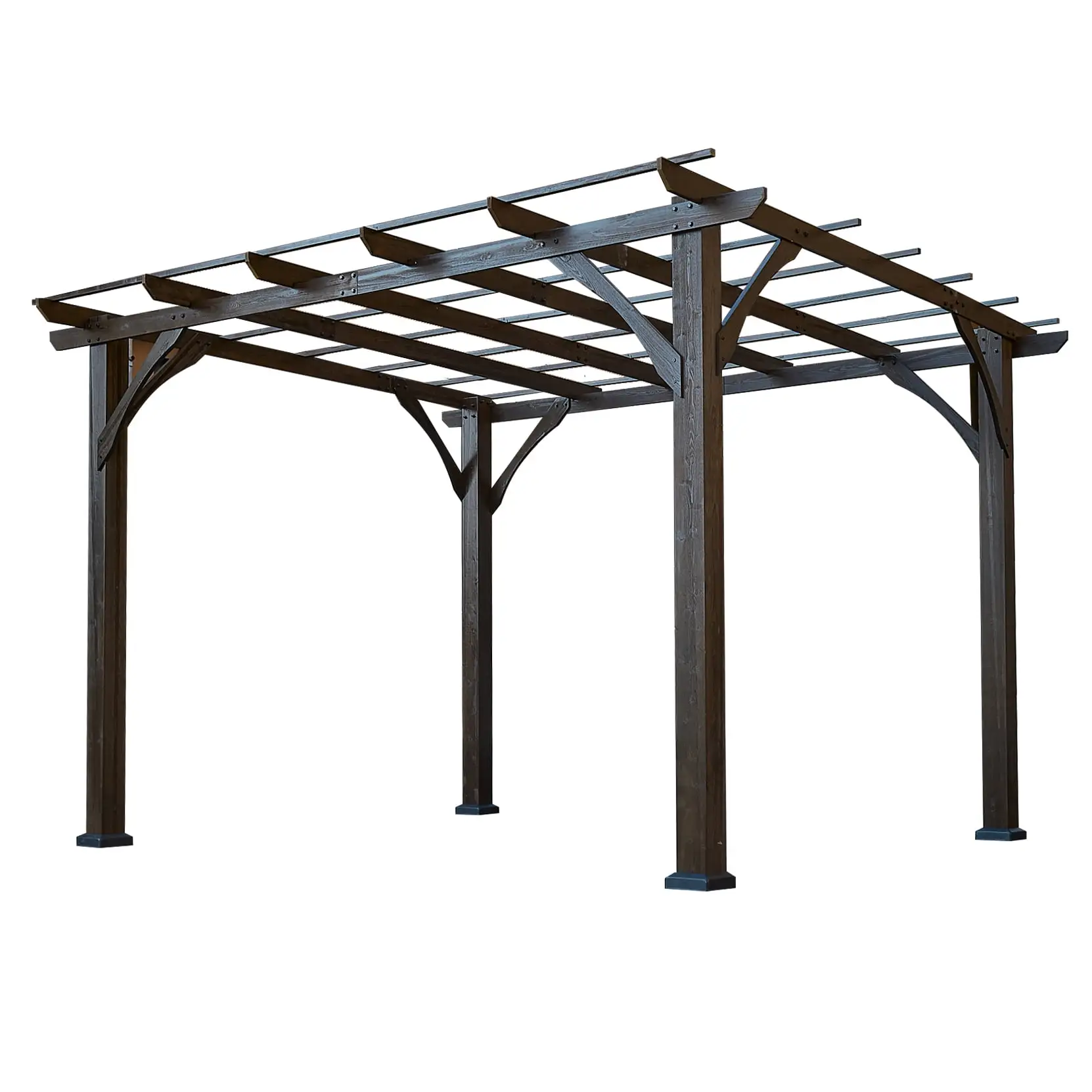 Historyli Go5H Cedar Wood Pergola Outdoor Rot Resistant Gazebo Easy Setup Outside Shelter Wind Secure Cozy Seating Area For Patio Backyard Deck Lawns Balcony Garden Porch