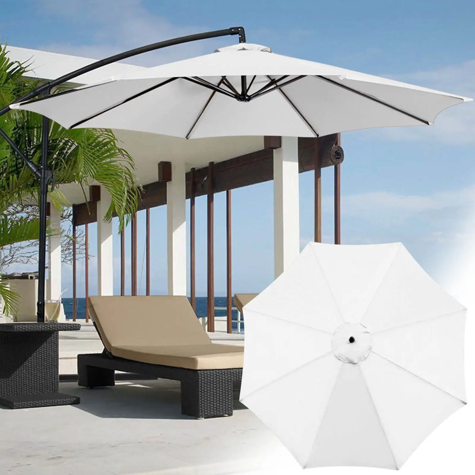 Holiday Savings Clearance! Shldybc Outdoor Patio Umbrella Beach Umbrella Outdoor Courtyard Umbrella Surface Polyester Sunshade Umbrella Sunscreen and Rainproof Fabric Garden Pillsar Umbrella