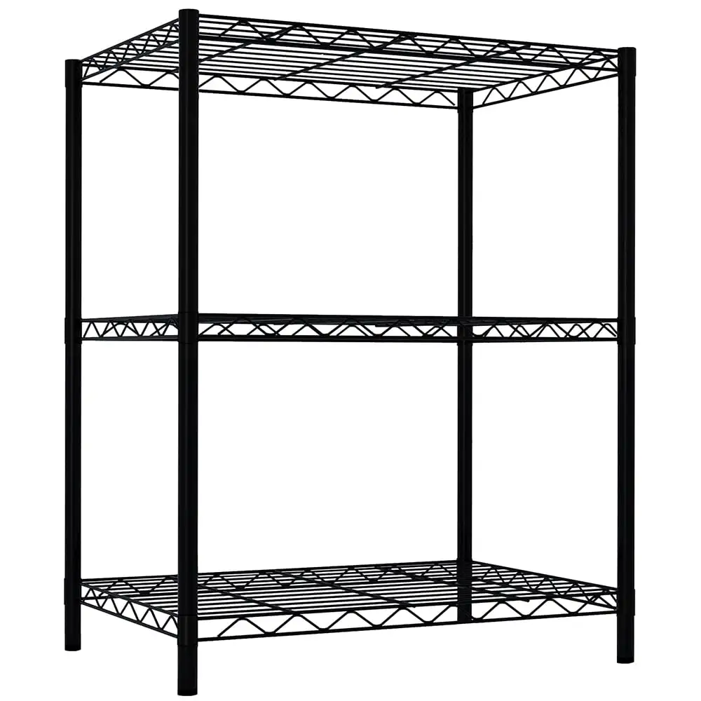 Home Basics 3-Layer Black Wire Shelf