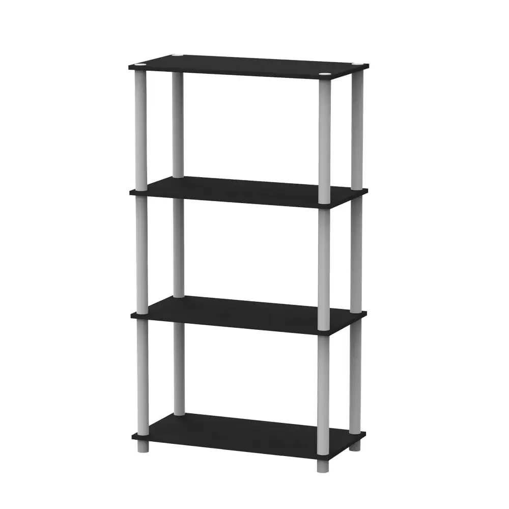 Home Basics 4 Tier Storage Shelf. Black