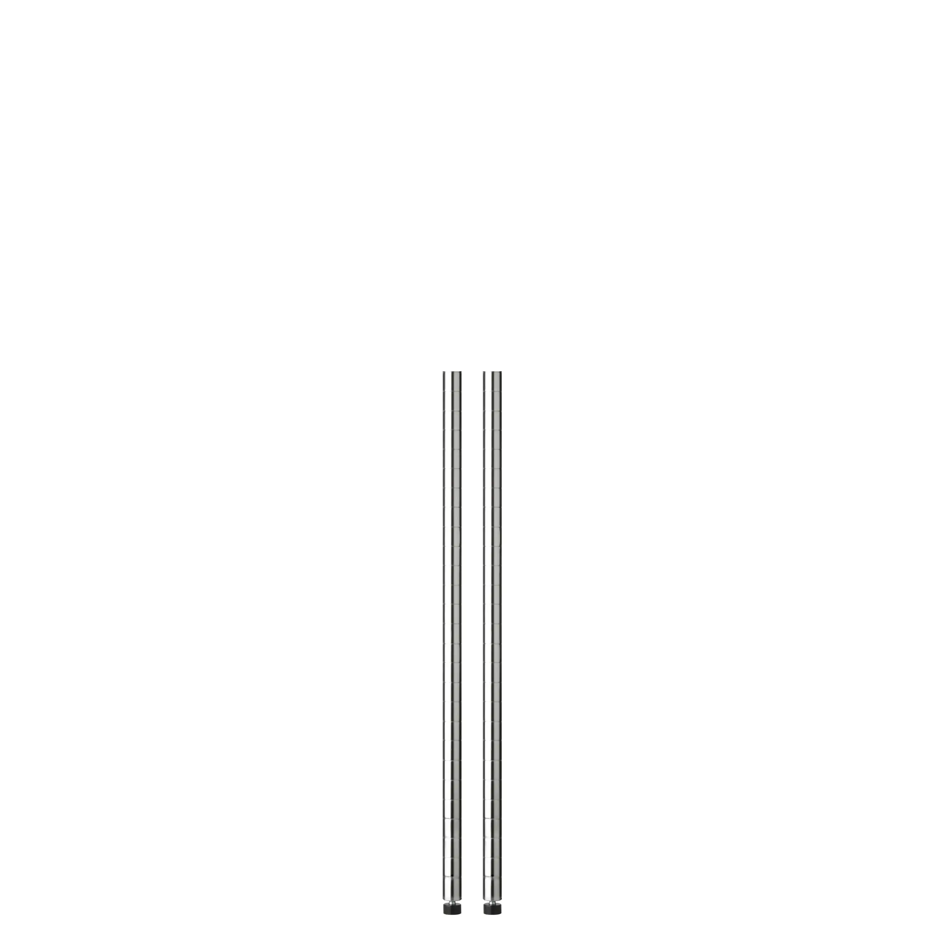 Honey Can Do 36 Shelf Pole with Leg Levelers. Chrome (Pack of 2). Basement/Garage