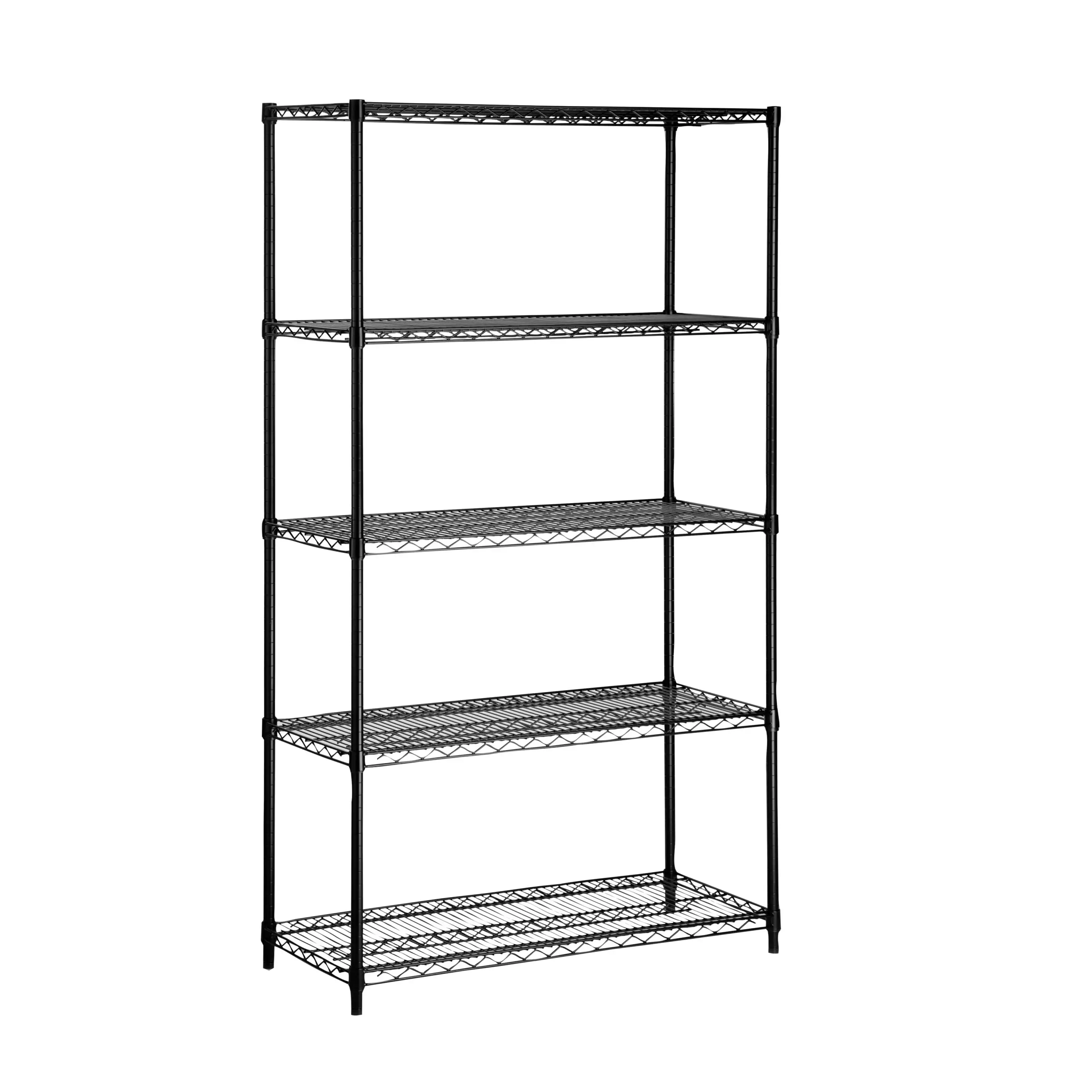 Honey-Can-Do 5-Tier Heavy-Duty Adjustable Shelving Unit With 350-lb Shelf Capacity. Black.Shelves & Shelf Units Black.Steel