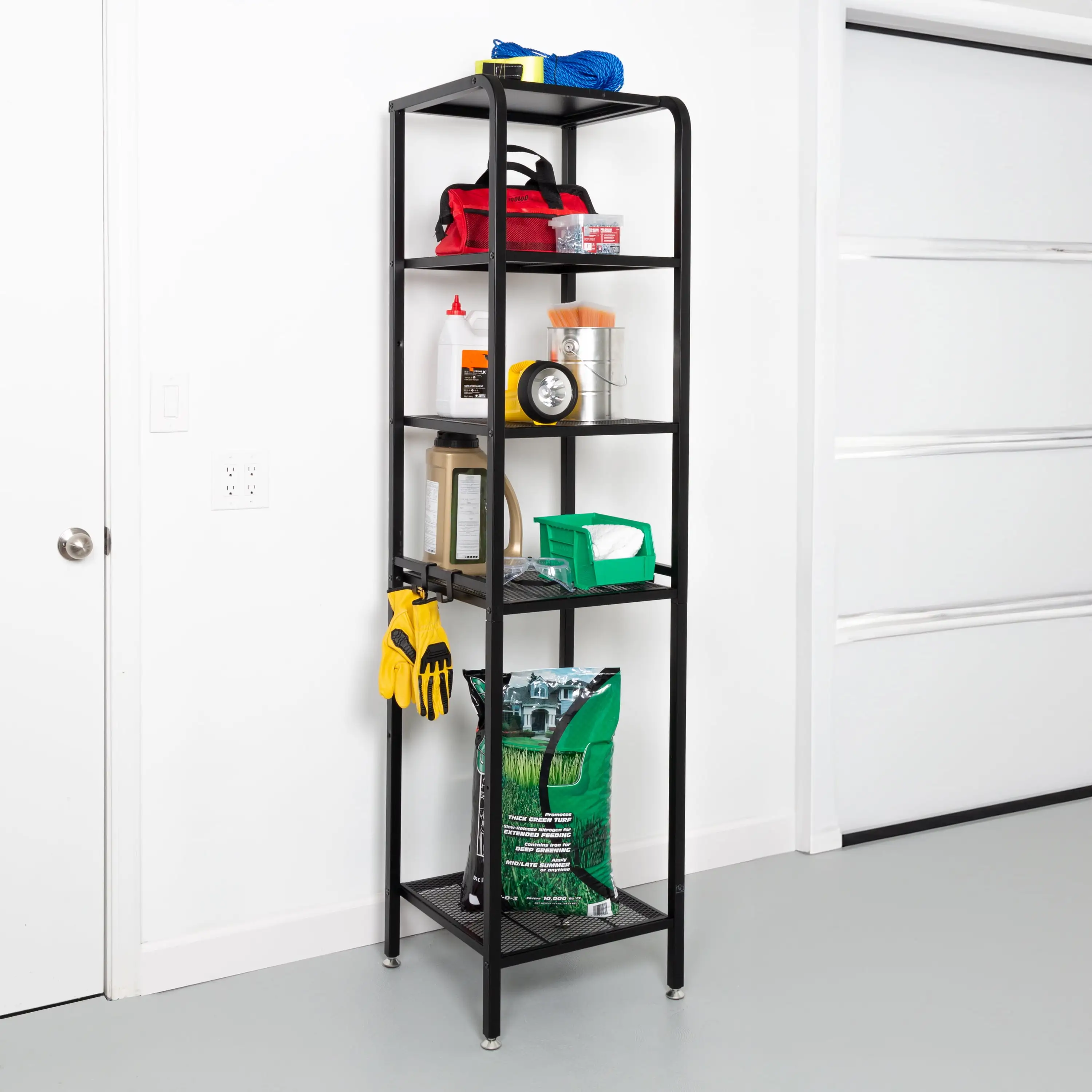 Honey-Can-Do Adjustable 5-Tier Garage Storage Steel Shelving Unit. Black. Holds up to 75 lb per Shelf