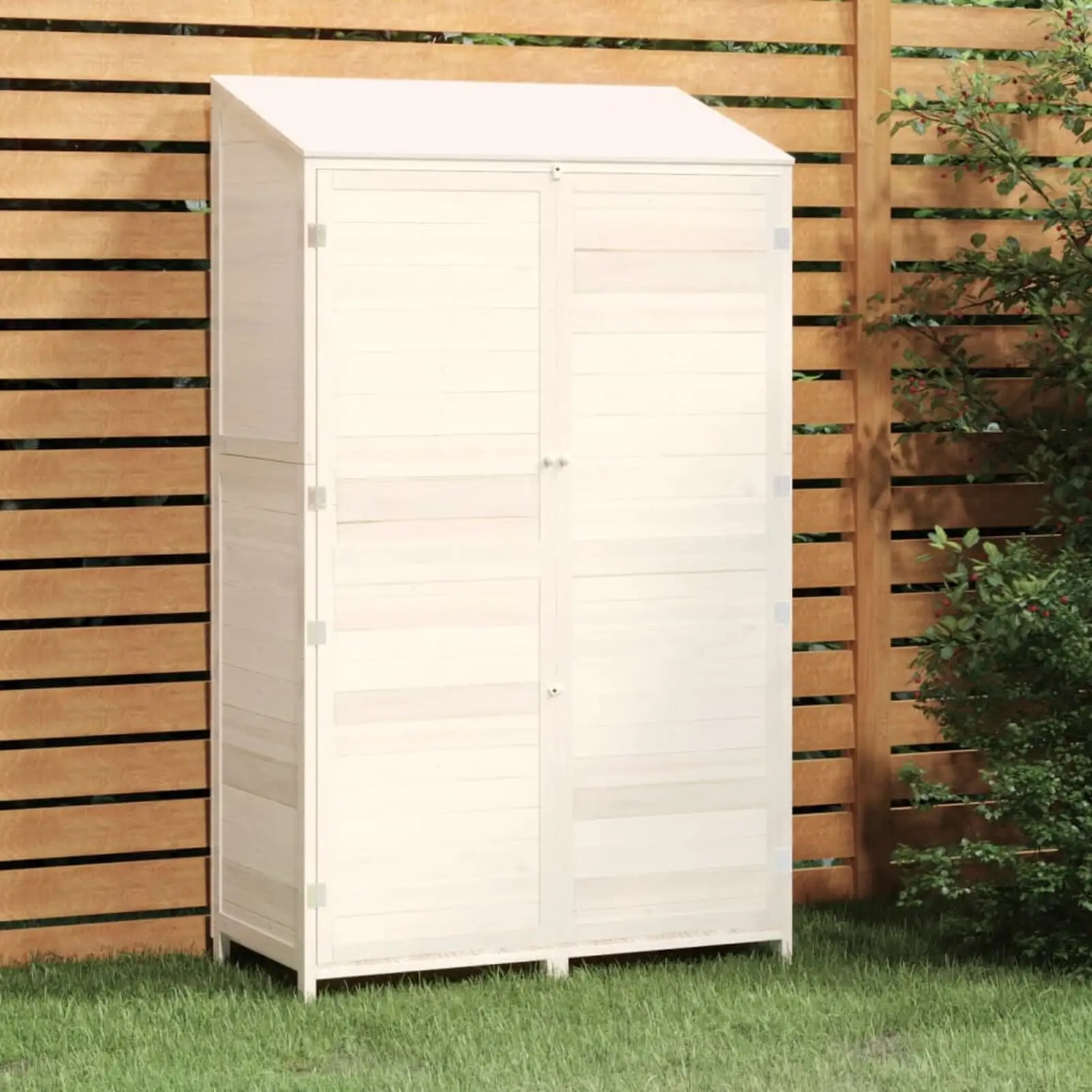 Htovila Garden Shed White 40.2x20.5x68.7 Solid Wood Fir