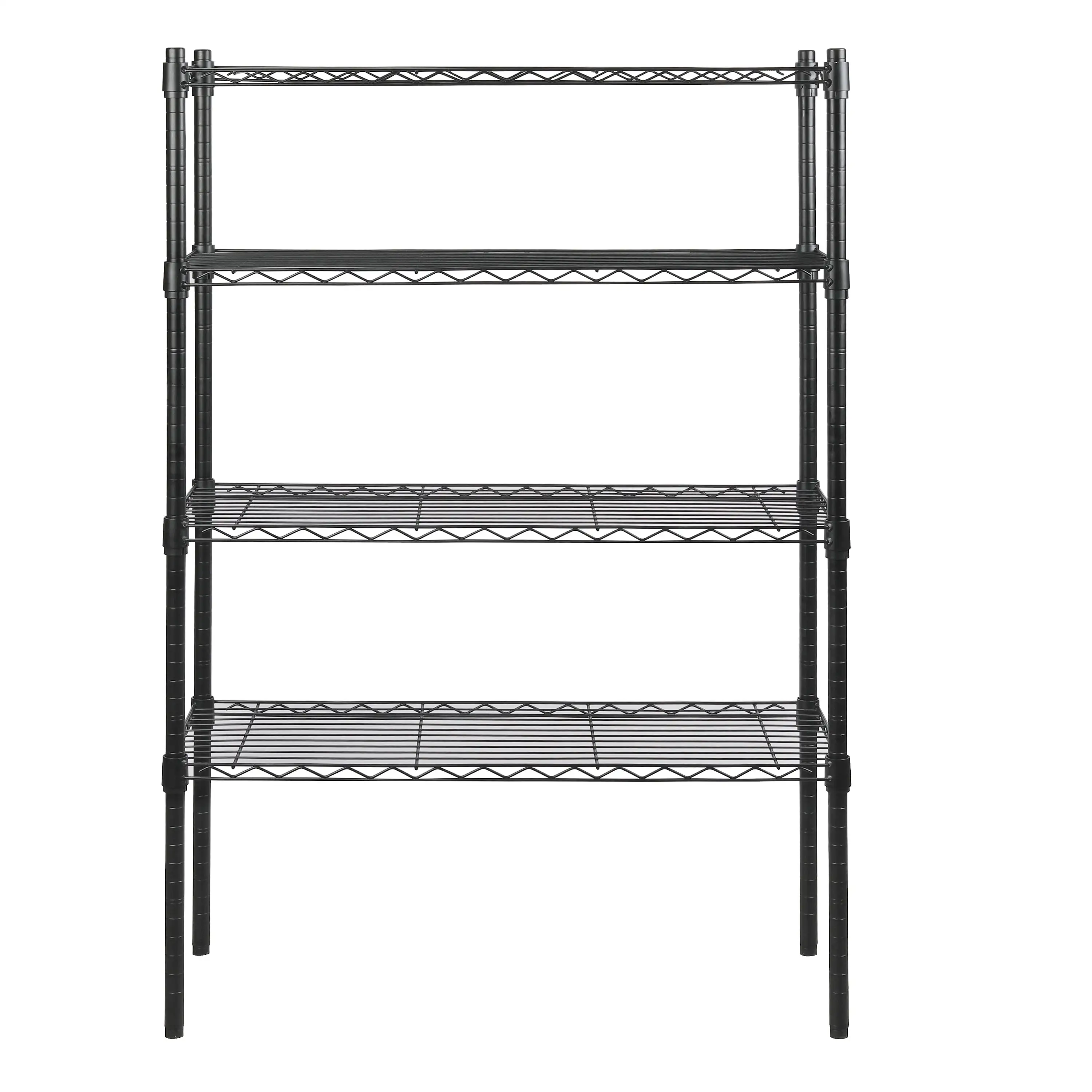 Hyper Tough 4 Tier Wire Shelf Unit. Black. 1400 lb. Capacity