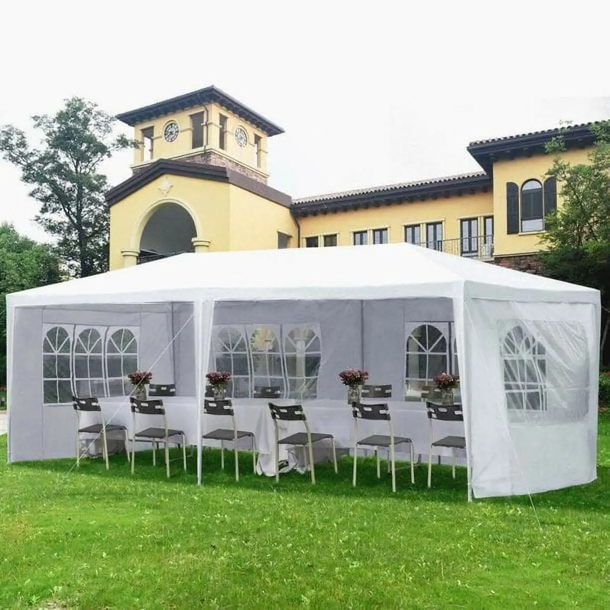 IM Beauty Newest Backyard Tent for Parties.Newest Wedding Party Tent. Waterproof Patio Gazebo with 4 Removable Sidewalls. Canopy Tent for Camping Outside Party BBQ. 10x20ft. White