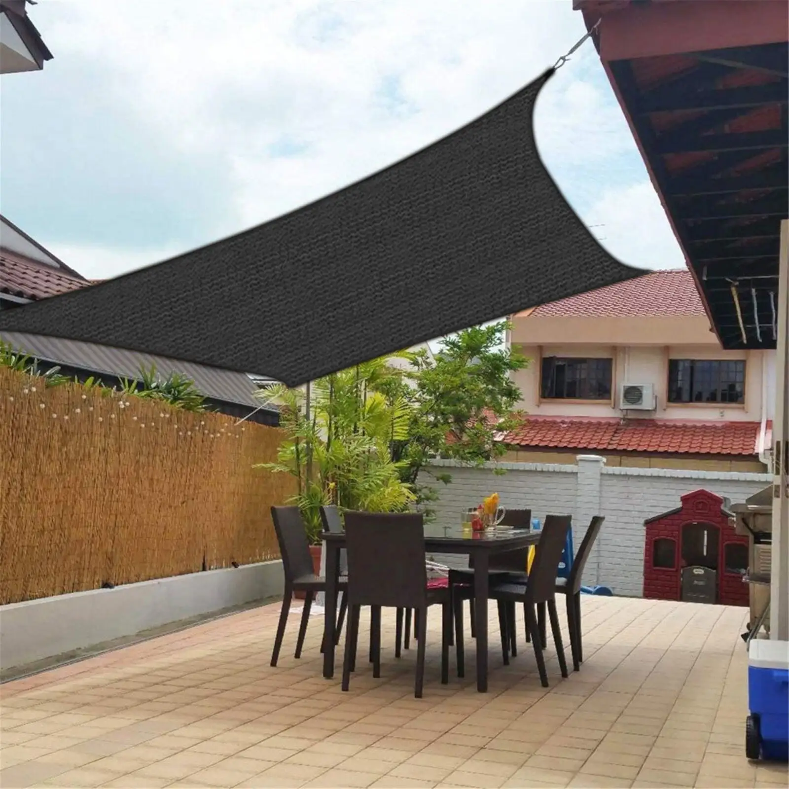 IMossad Rectangle Sun Shade Sail.95% UV Blockage. Water & Air Permeable. Rectangle Shade Canopy Sunshine Block For Patio Garden Outdoor Facility