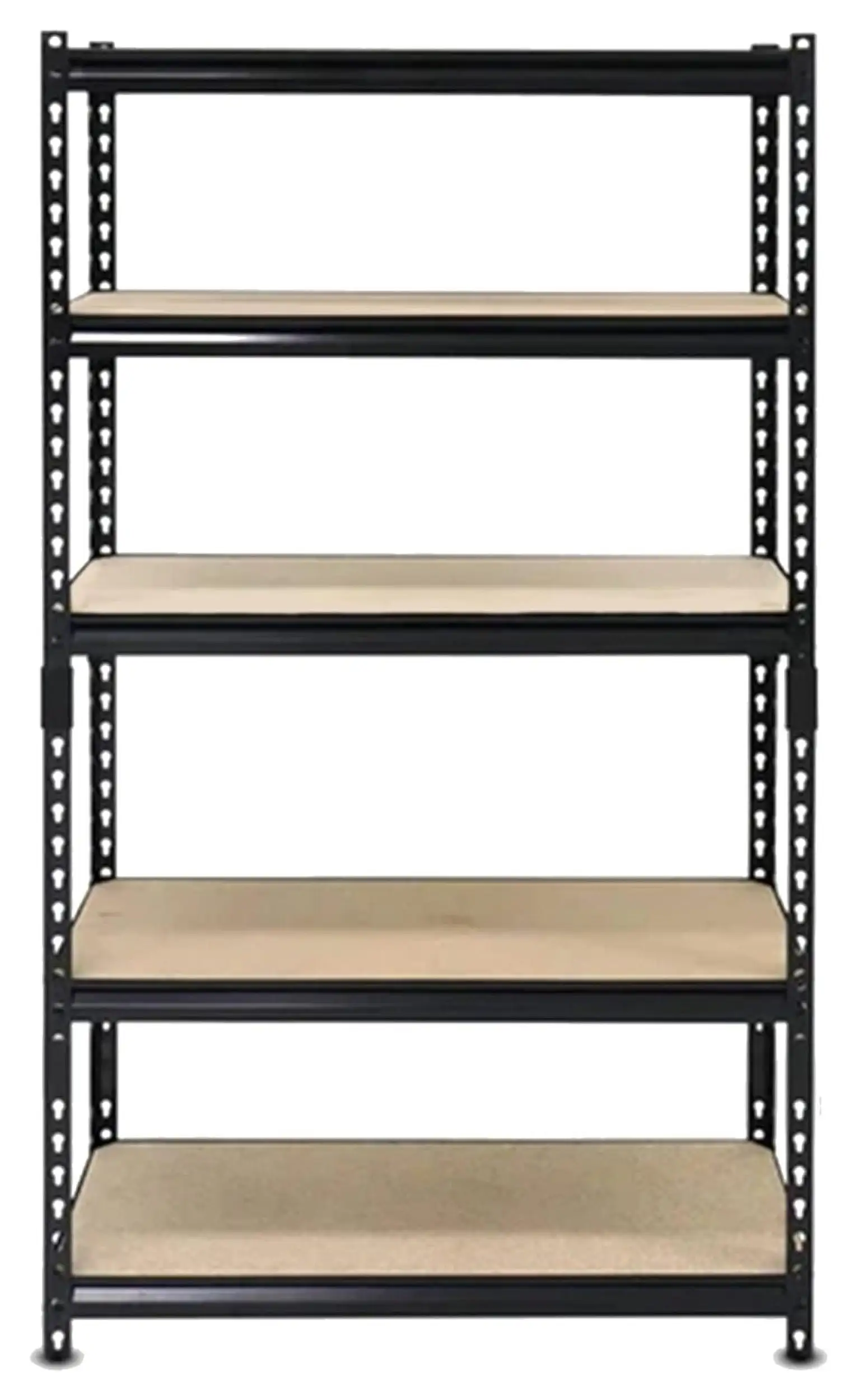 Indoor Outdoor 72 Inch 5 Tier Steel Utility Shelving Unit with Adjustable Shelves for Warehouse. Laundry Room. and Garage. Black