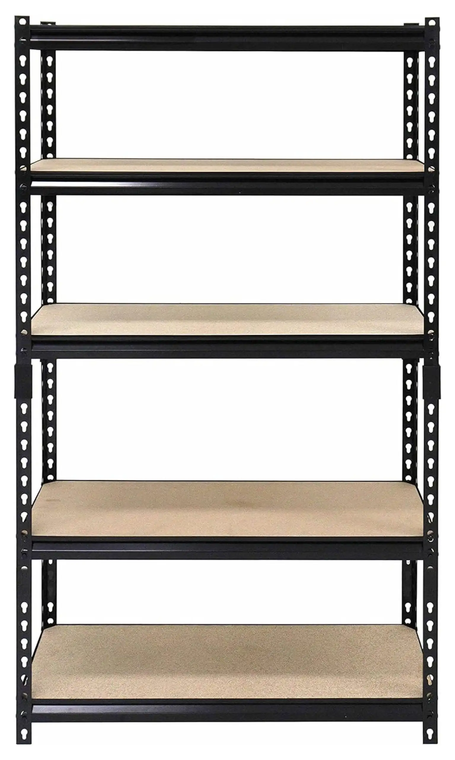 Indoor Outdoor 72 Inch 5 Tier Steel Utility Shelving Unit with Adjustable Shelves for Warehouse. Laundry Room. and Garage. Black