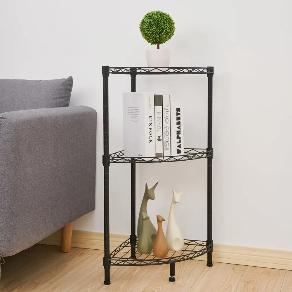 Inq Boutique 3-Tier Corner Wire Shelving-YS