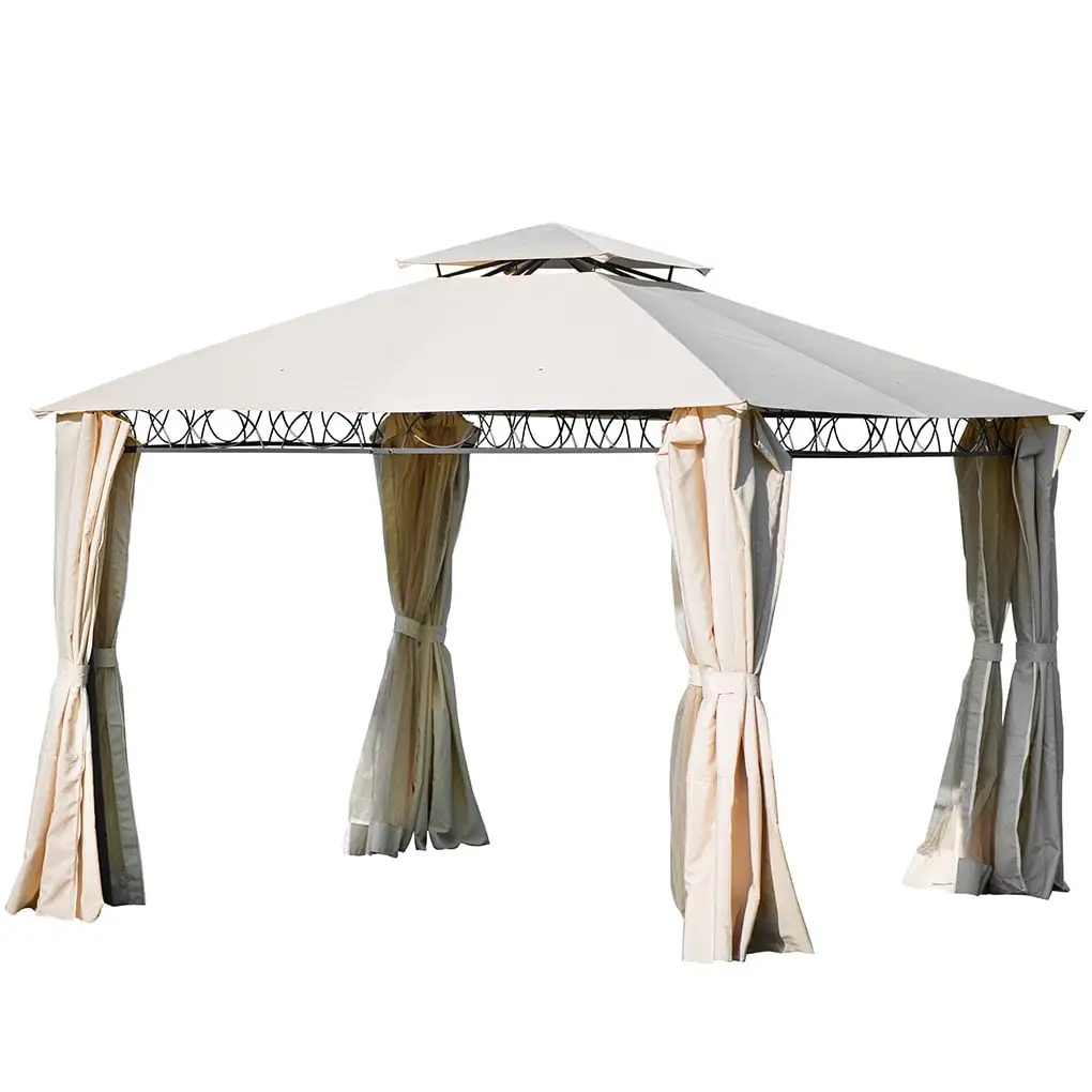 Irene Inevent Party Tent Backyard Garden Barbecue Gazebo UV Protection Metal Frame Canopy Cover for Outdoor