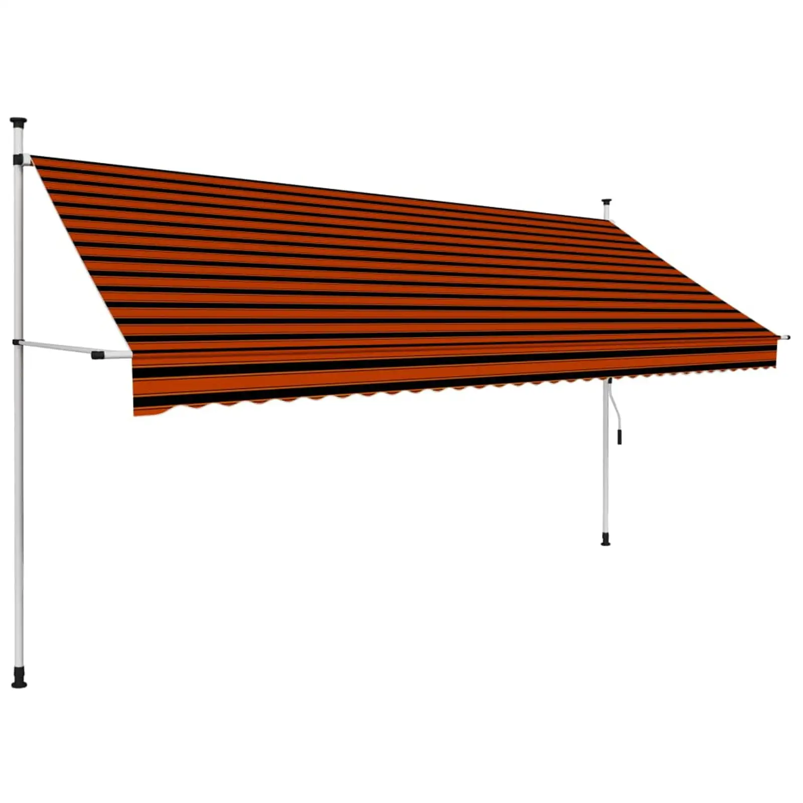 Irfora Manual Retractable Awning 137.8 Orange and Brown