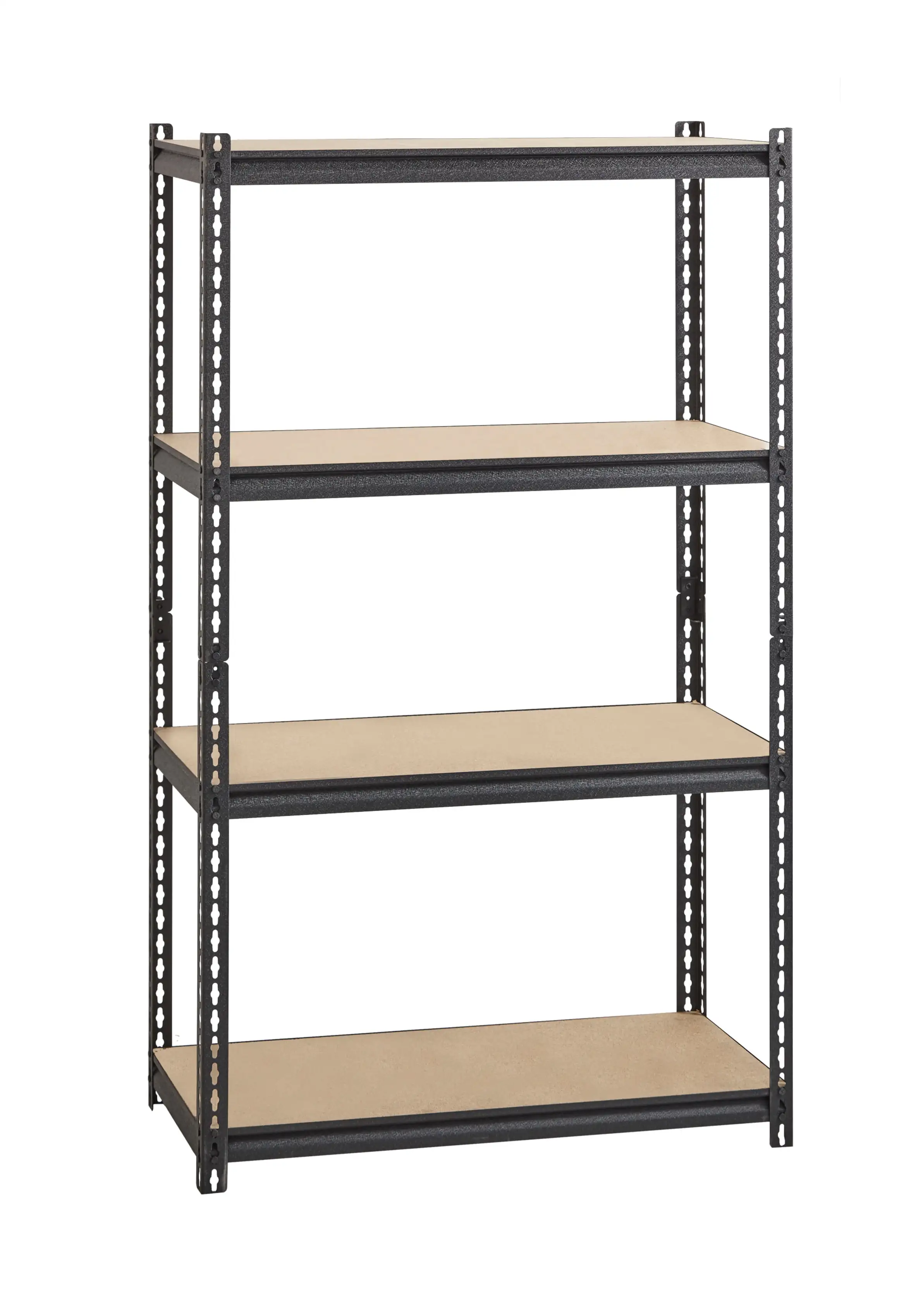 Iron Horse 2300 Riveted Metal Shelving 4-Shelf Unit 18D x 36W x 60H Black