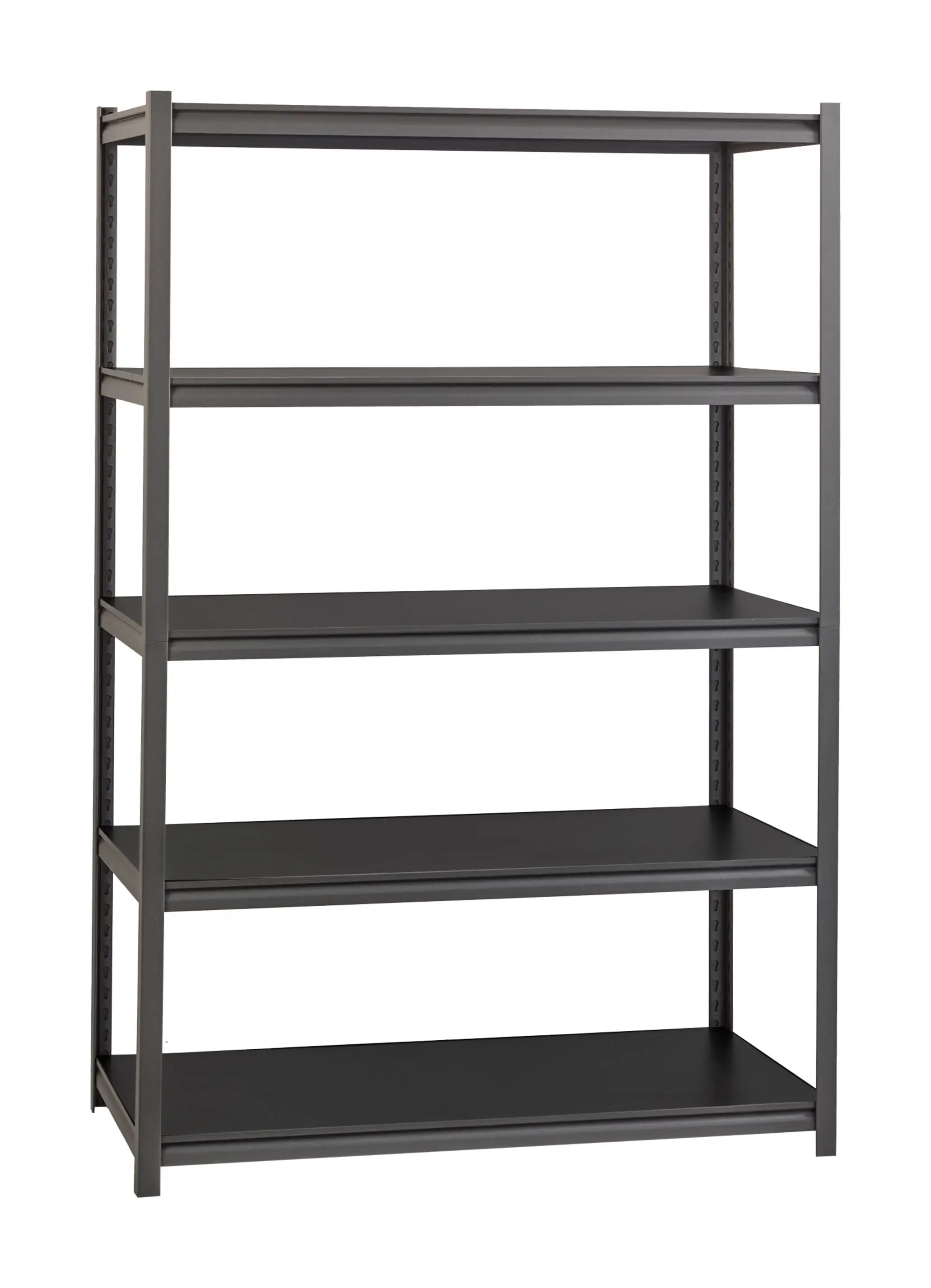 Iron Horse 3200 Riveted Steel Shelving 5-Shelf Unit. 18D x 48W x 72H. Gunmetal Gray/Black