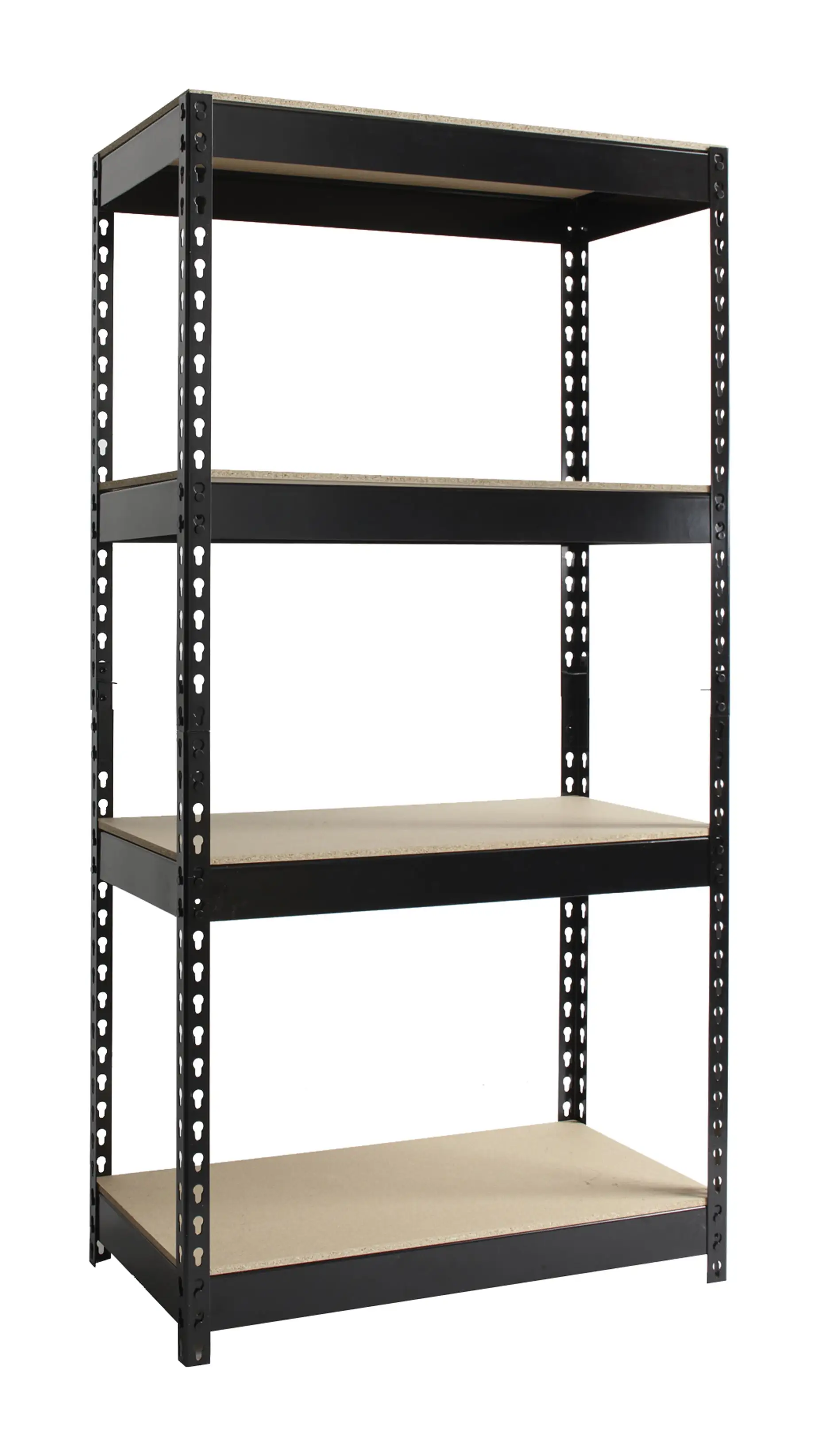 Iron Horse 3800 Riveted Metal Shelving 4-Shelf 16Dx30Wx60H Black