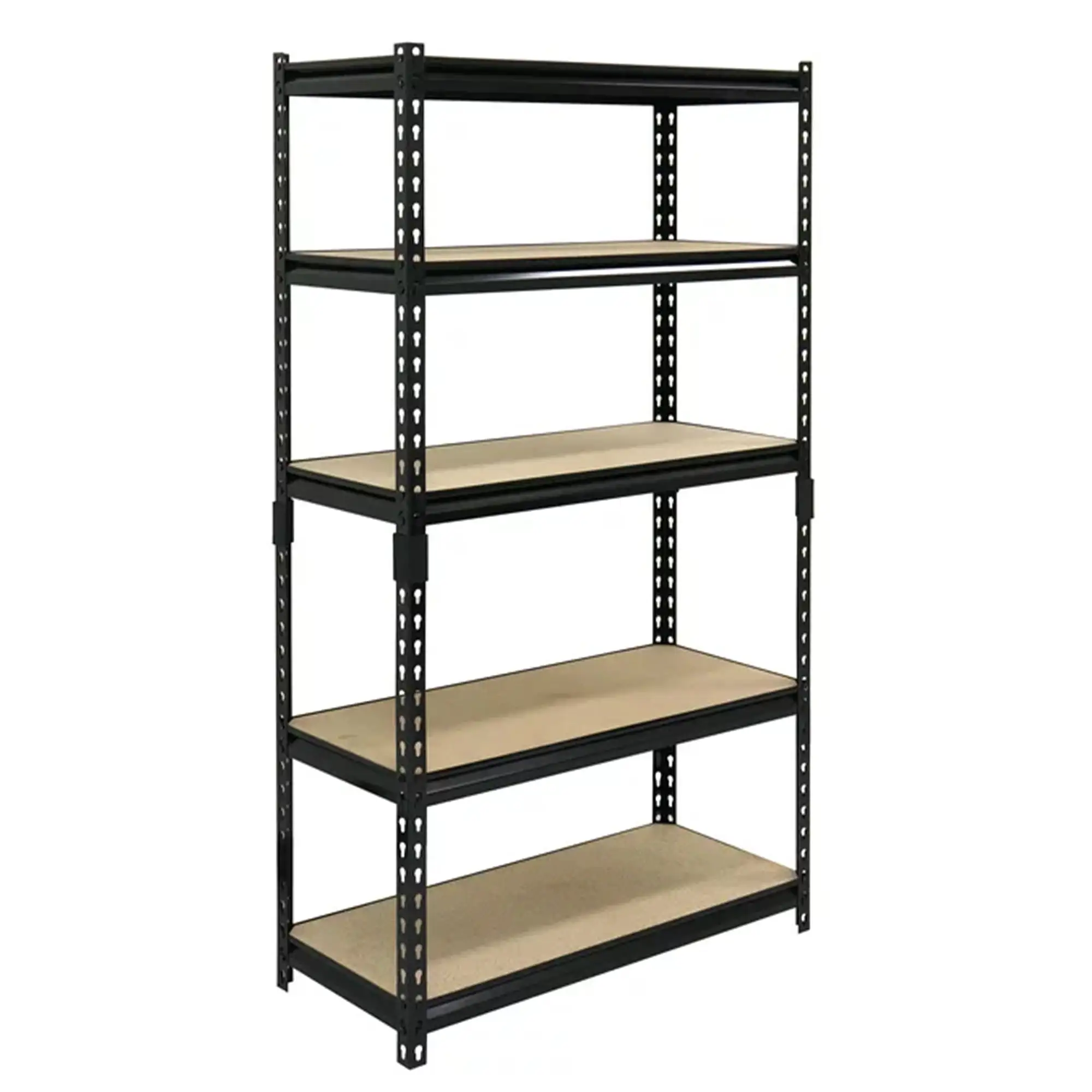 Juggernaut Storage 30W x 12D x 60H Five-Shelf Steel Shelving Unit 4000 lb Capacity Black