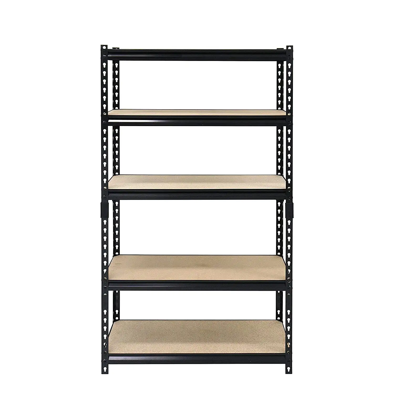 Juggernaut Storage 48W x 18D x 72H 5-Shelf Steel Shelving. 4000 lb Capacity Black