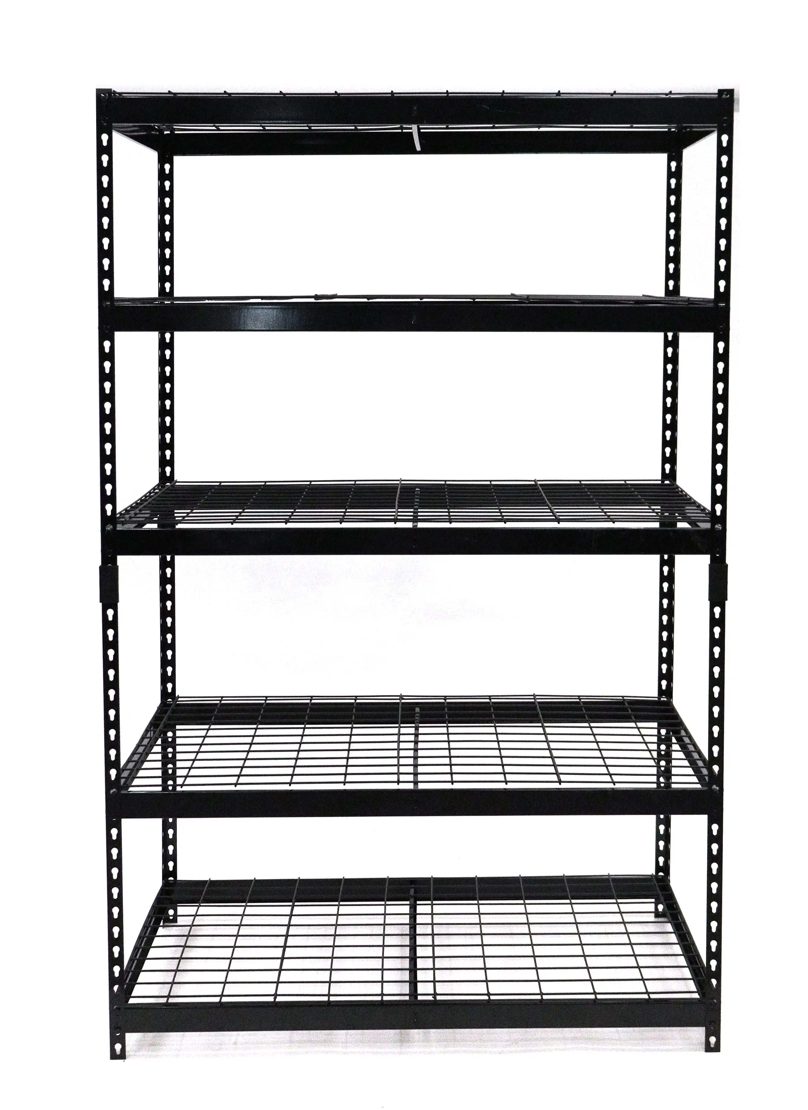 Juggernaut Storage Durable 48W x 24D x 72H 5-Shelf Shelving Unit. Black