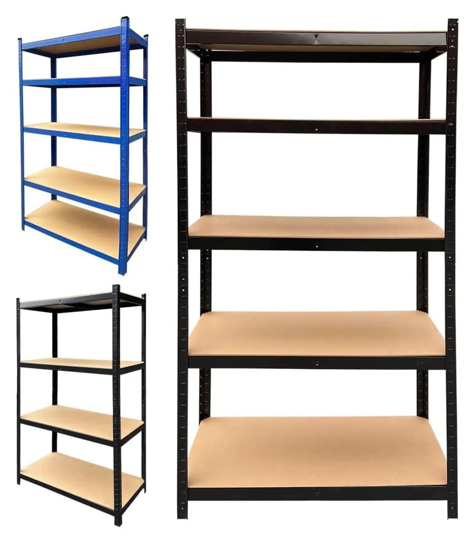 KITYDALK Shelves for Storage 31 W x 16 D x 64 H 4-Tier Metal Shelving Unit Adjustable Utility Rack Multipurpose Shelf for Garage. Basement. Pantry. Warehouse. Shed(Black)