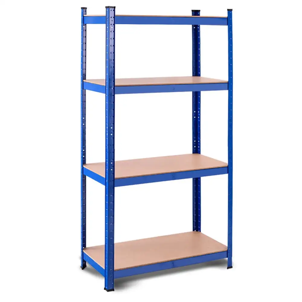 Kadyn Shelves Unit. Shelving. Shelf Storage Rack. Adjustable Heavy Duty 4 Level Garage Tool Shelf Storage-Blue