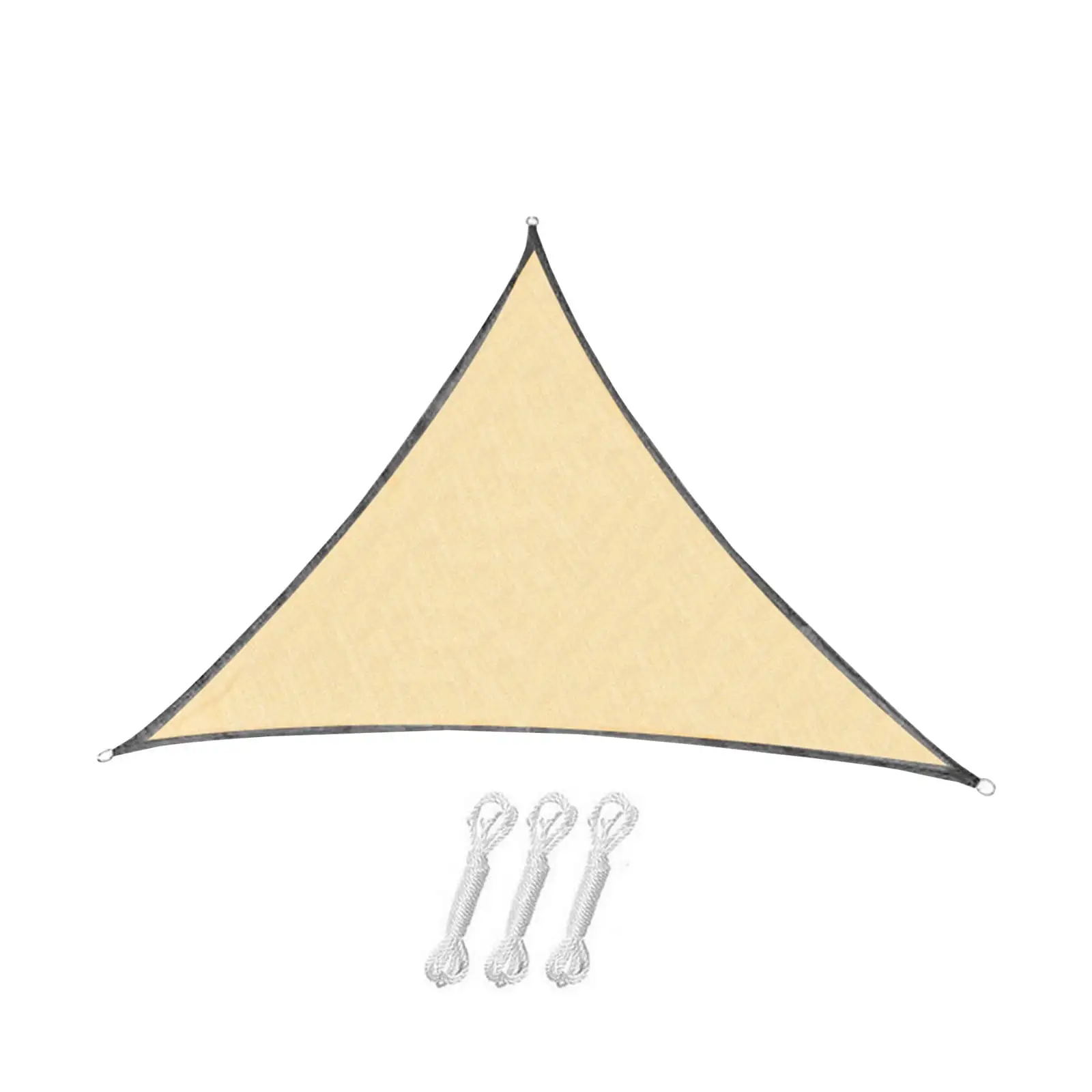 Kafsov 118x118x118 Inch Triangles Sun Shade Sails Canopy Block Awning For Outdoor Patio Garden Backyard Khaki