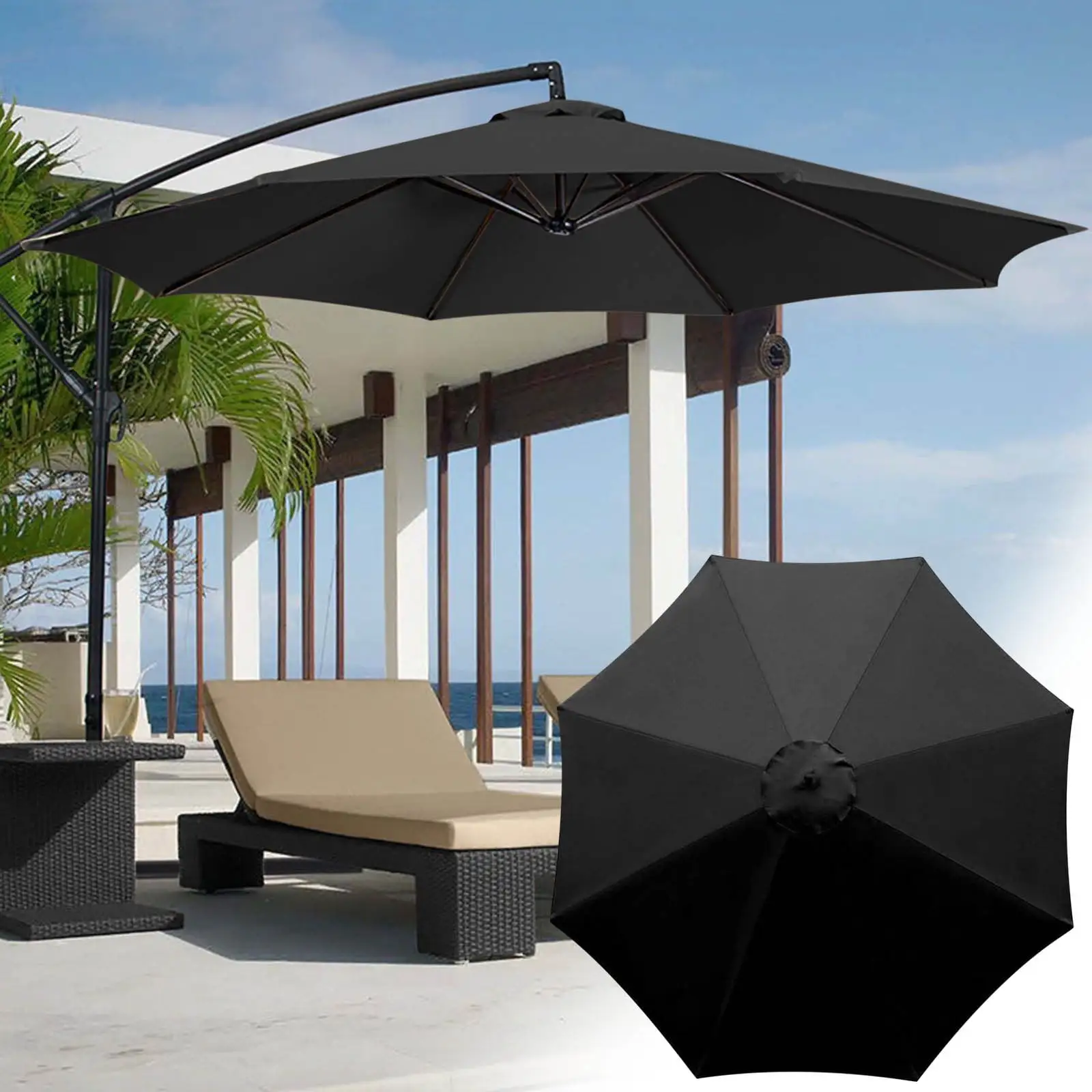 KeShDi 2024 New Trending Outdoor Courtyard Umbrella Surface Polyester Sunshade Umbrella Sunscreen and Rainproof Fabric Garden Pillar Umbrella Fabric.Mother's Day Deals