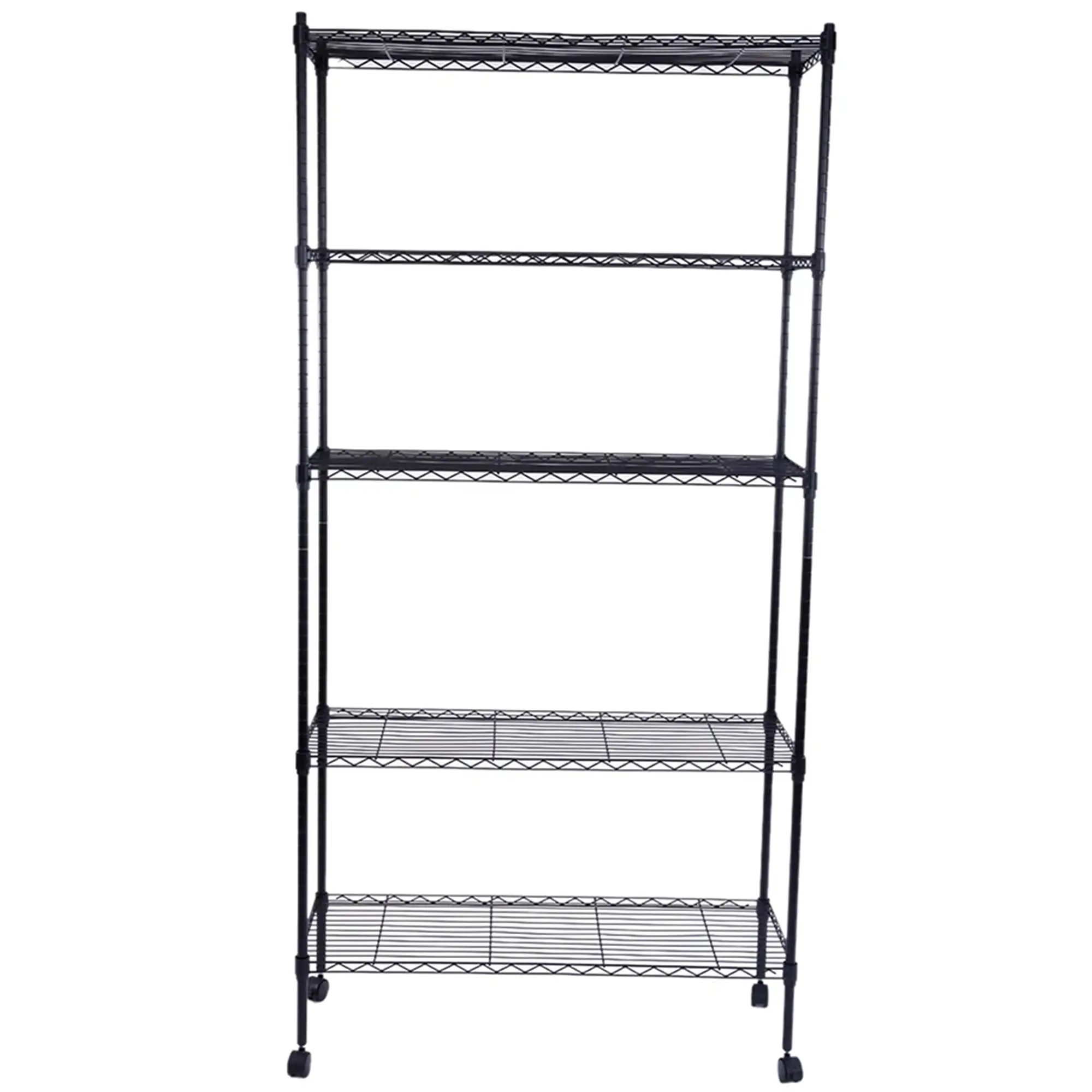 Kepooman 5 Tier Storage Rack. Heavy Duty Storage Shelving Unit. Metal Organizer Wire Rack. Iron Shelf. Storage Shelves. 35.43 L x 13.78 W x 65 H