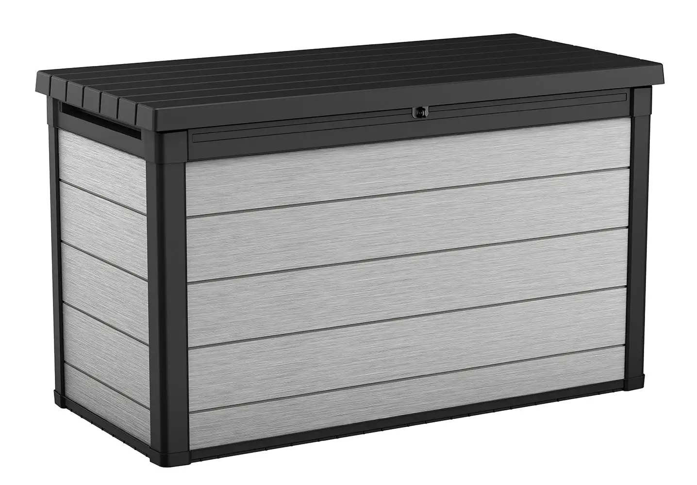 Keter Denali Grey 200 Gallon Large Resin Deck Box for Patio Outdoor Storage