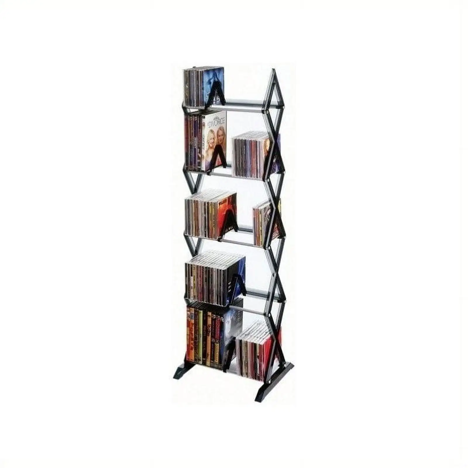 Kingfisher Lane 5-Tier Multimedia Shelving in Smoke