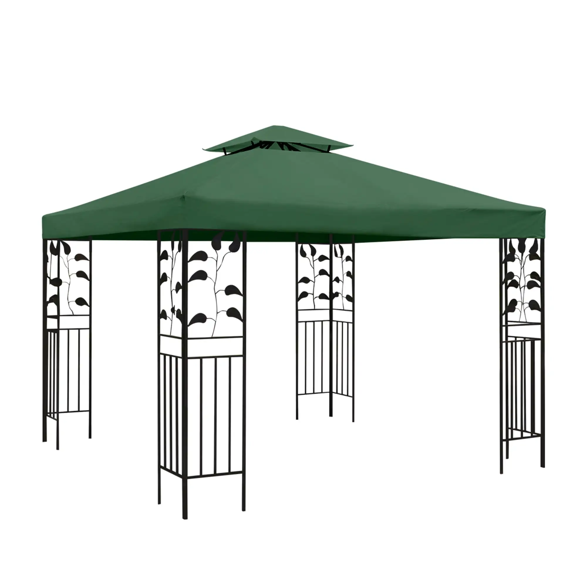 LELINTA 10x10 FT Gazebo Replacement Canopy Top Cover Double Tiered Canopy Top Cover for Outdoor BBQ Roof Cover Grill Shelter