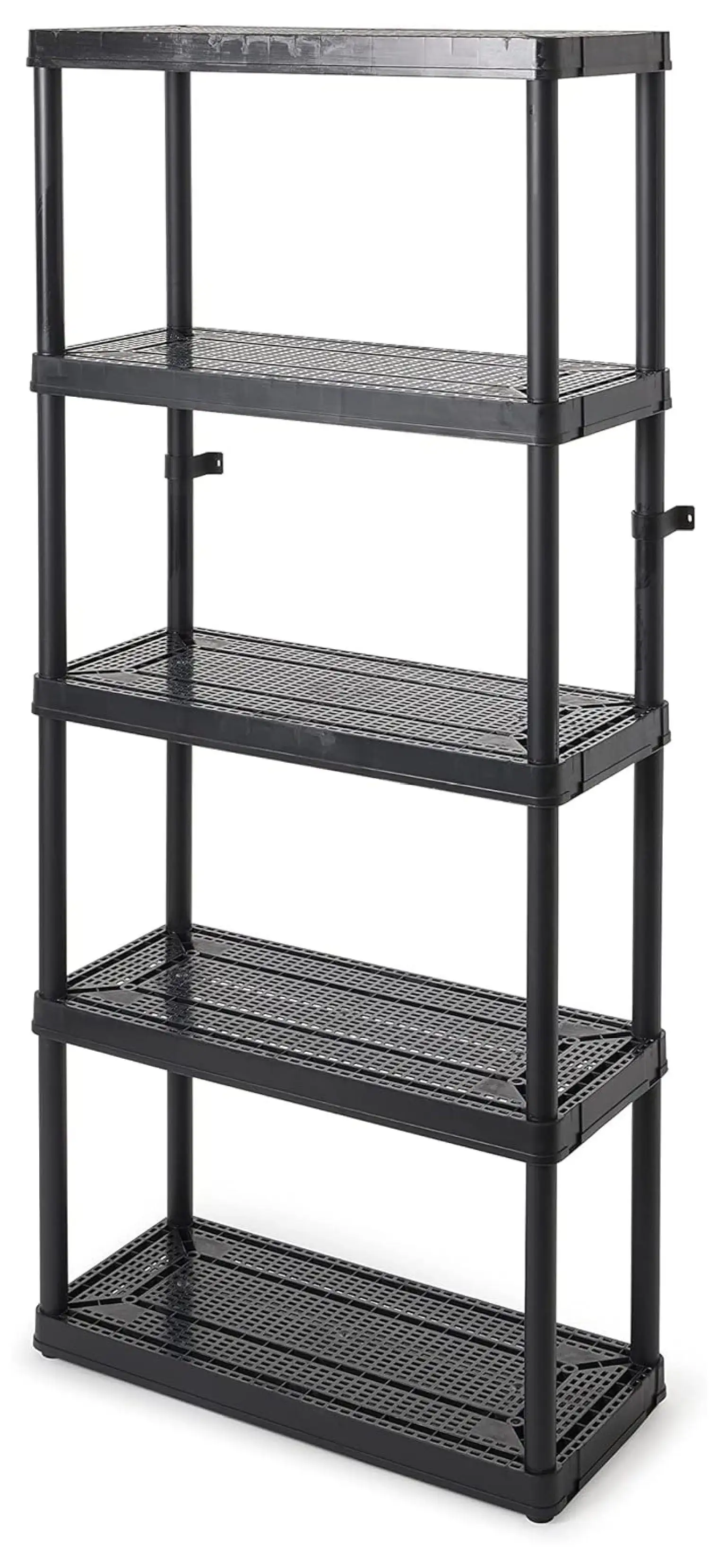 LeCeleBee 5 Shelf Fixed Height Ventilated Medium Duty Storage Unit 14 x 32 x 72 Organizer System for Home. Garage. Basement. and Laundry. Black