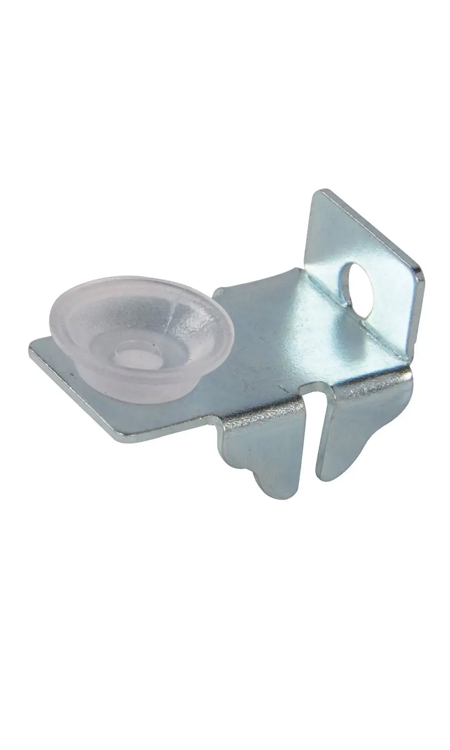 Left/Right End Glass Shelf Clips with Rubber Bumpers - Pack of 8