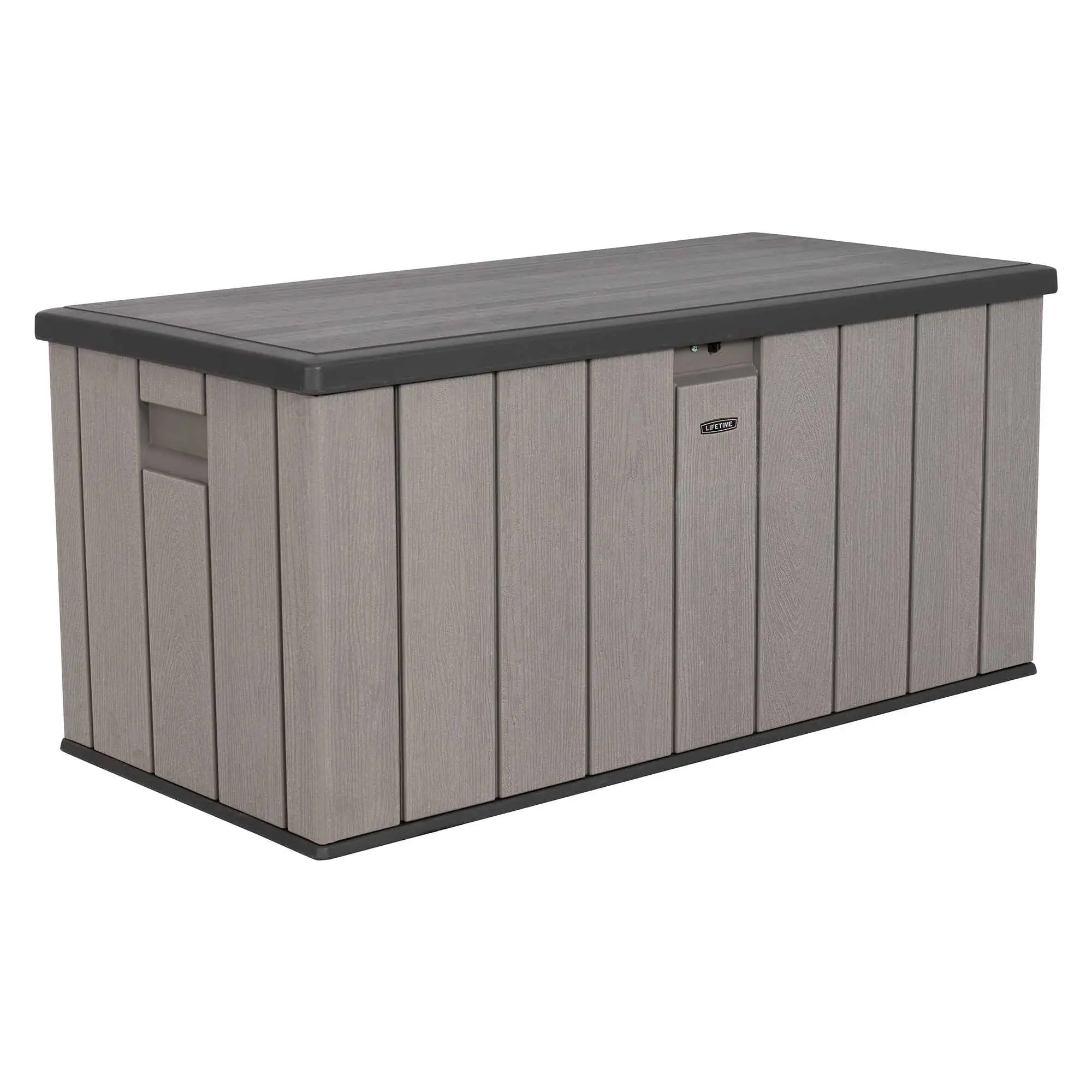 Lifetime 150 Gallon Outdoor Storage Deck Box. Storm Dust Gray (60340)