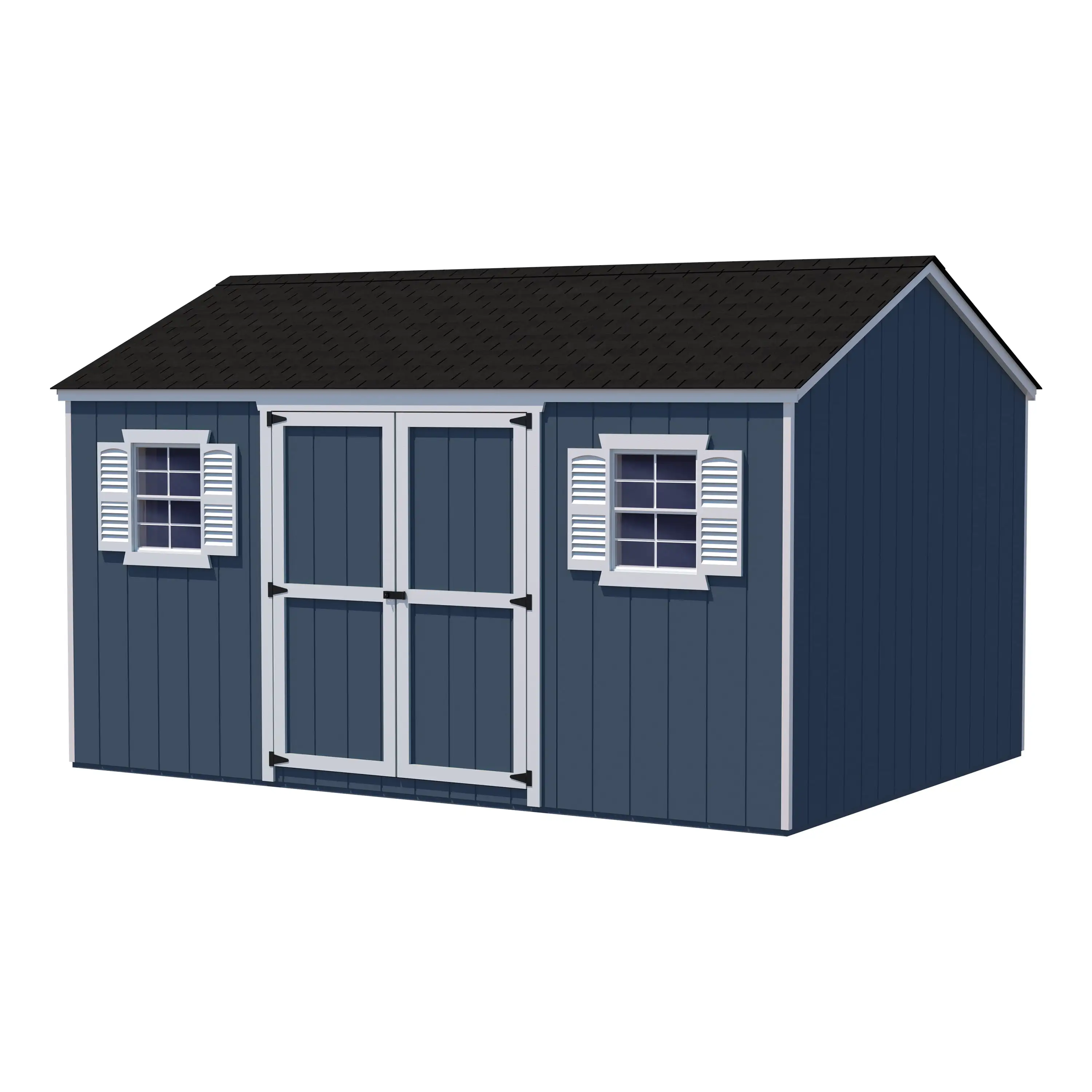 Little Cottage Co. 10 ft. x 16 ft. Value Workshop Wood Storage Shed Precut Kit with Functional Windows