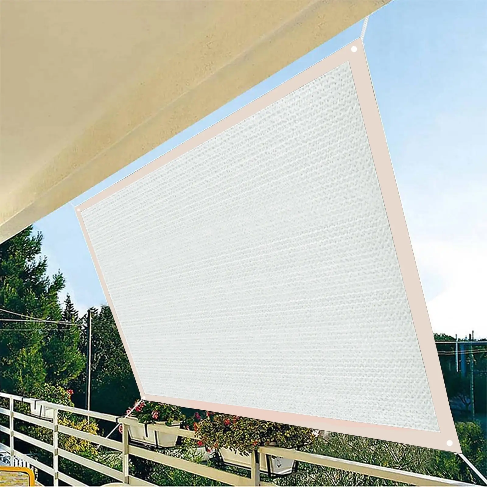 Lomaiwei Sun shade.Garden EXPERT.Sun Shade Sail Sand Large Square Canopy Sail Shade Cloth for Patio Garden Outdoor Backyard- 95% Sunshine Protection.