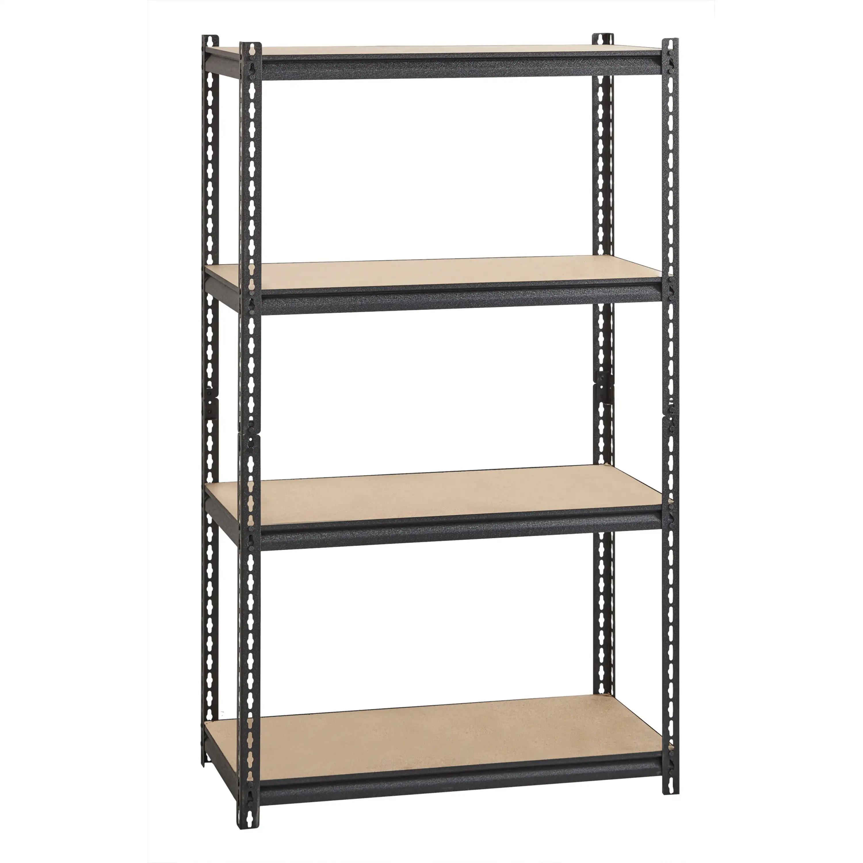 Lorell Shelving 4-Shelf Steel 2300 lb Cap 36x18x60 Black 59696