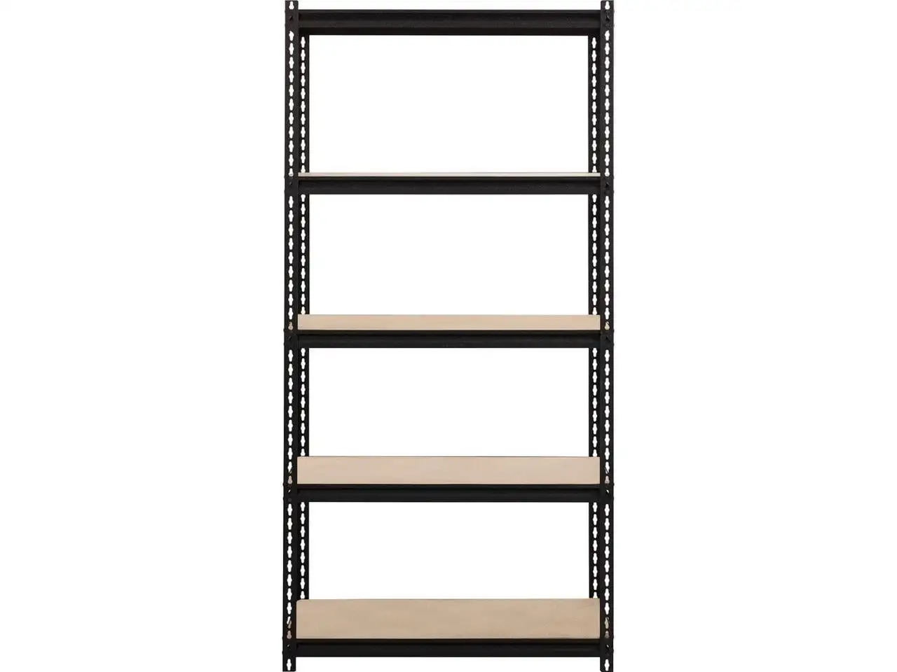 Lorell Shelving 5-Shelf Steel 2300 lb Cap 36x18x72 Black 59697