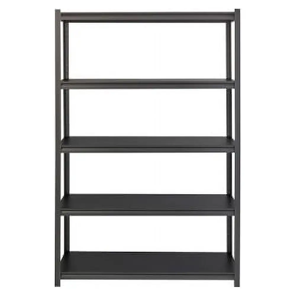 Lorell Shelving 5-Shelf Steel 3200 lb Cap 48x24x72 Black 59703