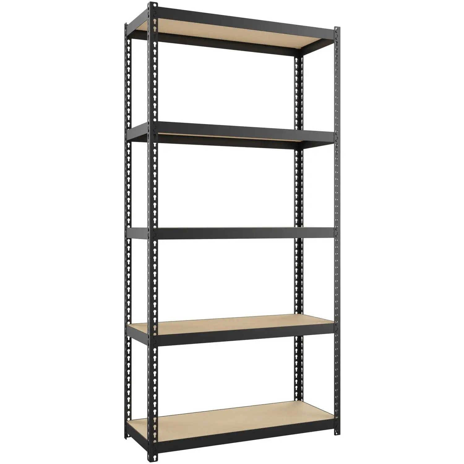 Lorell Shelving Riveted Steel 30x12x60 Black 66964