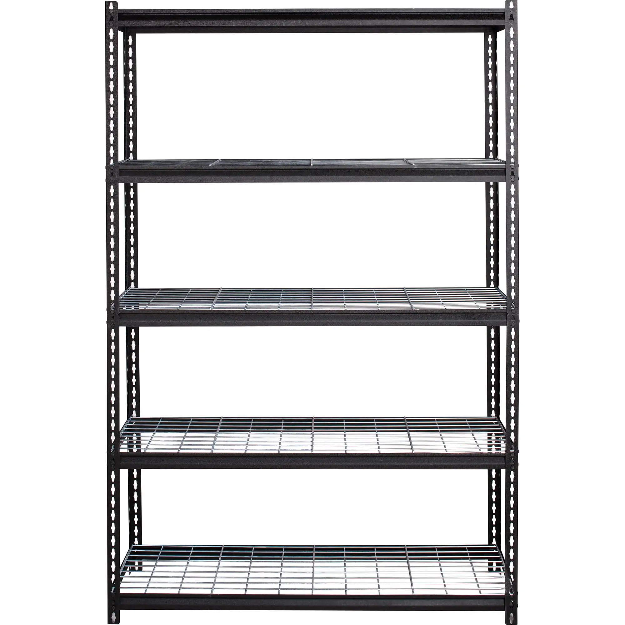 Lorell Wire Deck Shelving - 72 Height X 48 Width X 18 Depth - 28% Recycled - Black - Steel - 1 Each