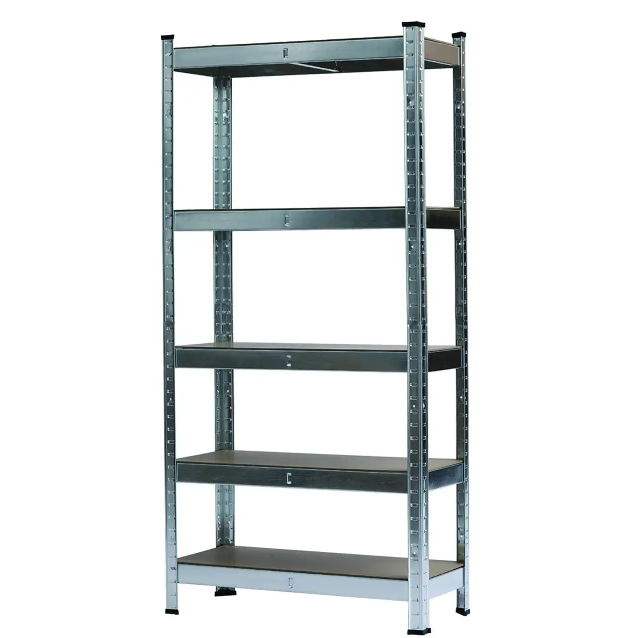 Lorelo Heavy Duty 5 Tier Metal Galvanized Shelving Rack Unit Garage Storage Shelf Silver UK