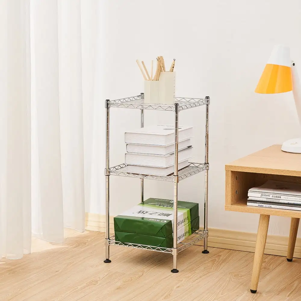 Lowestbest 11.81W ?? 11.81D ?? 23.62H 3-Tier Shelf Unit. Silver