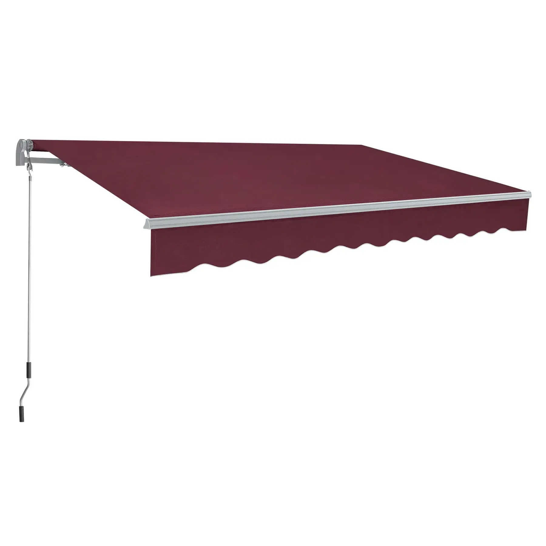 MCombo Patio Awning 10x8 Feet Sunshade Canopy for Motorized Retractable Awnings. 4694 (Burgundy)