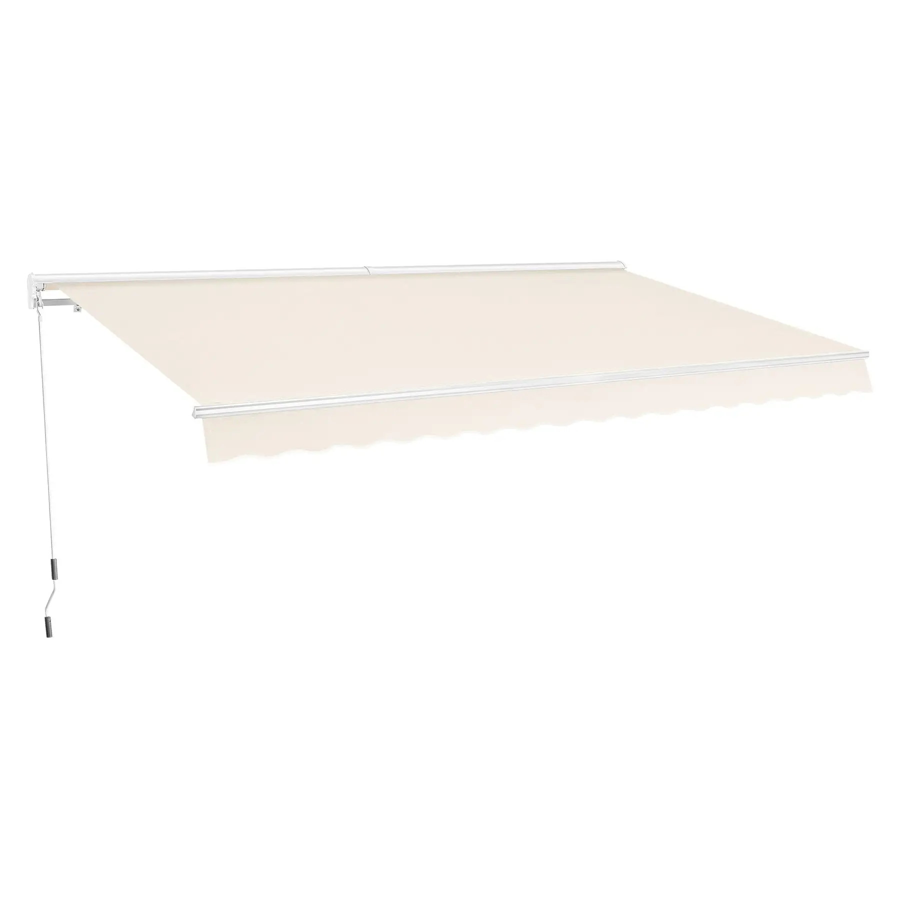 MCombo Patio Awning 10x8 Feet Sunshade Canopy with Half-Cassette for Manual Retractable Awnings.4679(Beige)