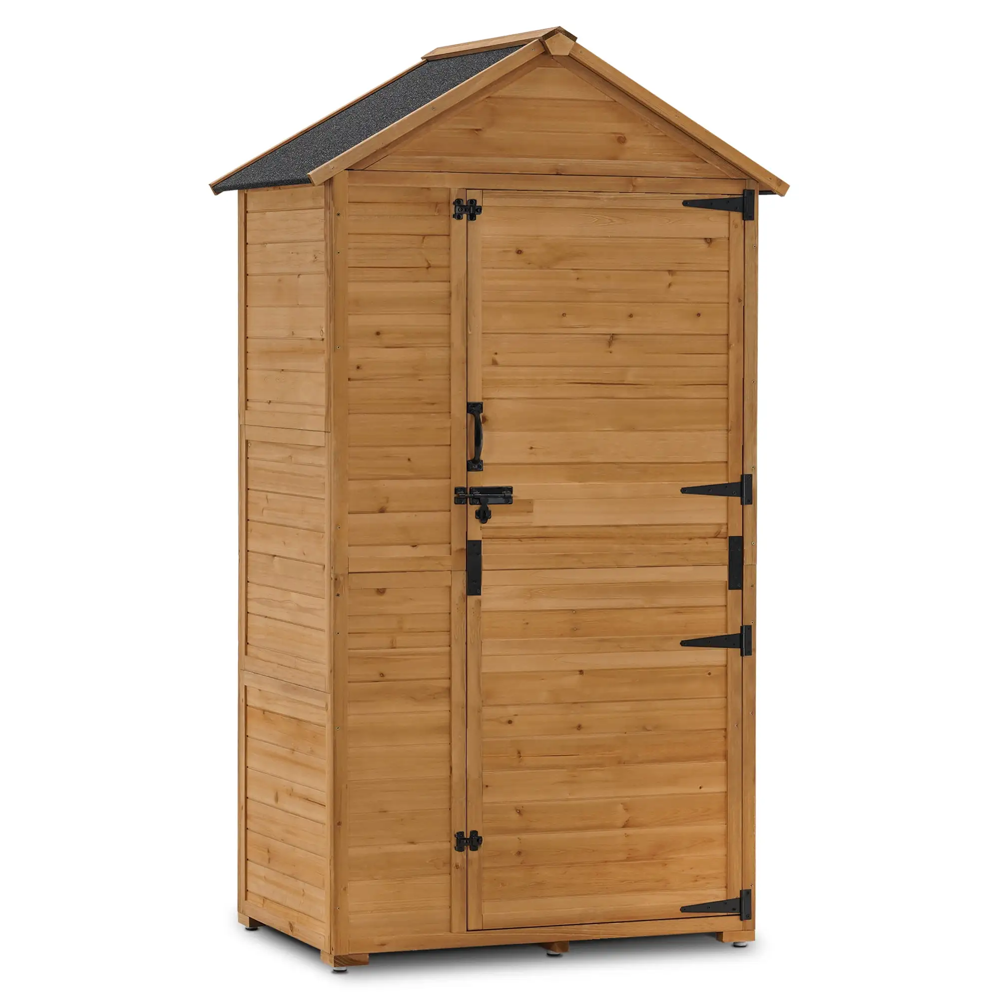 MCombo Wood Large Outdoor Tool Storage Cabinet Shed W/ 3 Shelves 1998