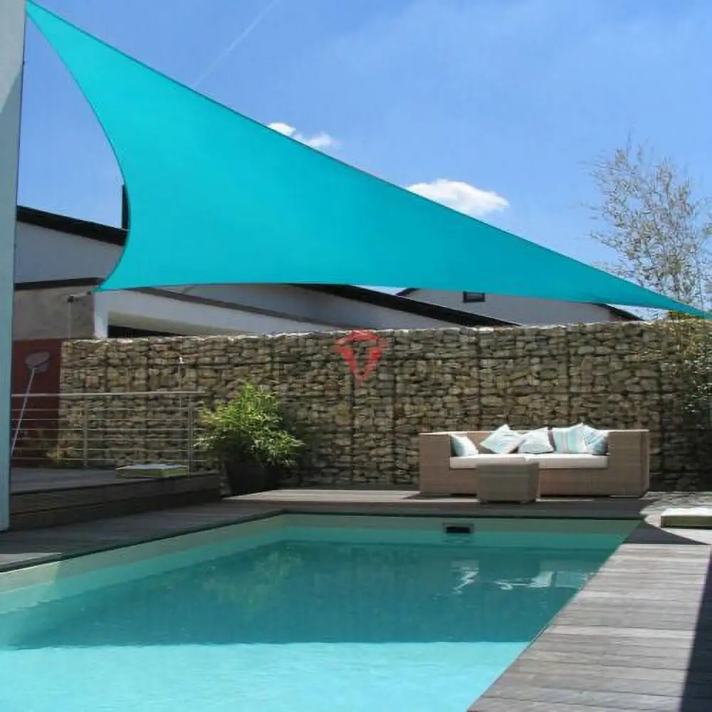 MDHAND Sun Shade Triangle Waterproof Outdoor Garden Patio Party Sunscreen Awing Triangle Canopy.9.8*9.8*9.8ft.Green