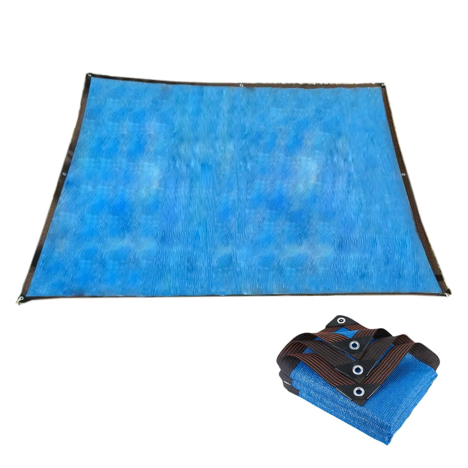 MERILER Outdoor Sun Shade Canopy - High Density Polyester Rectangle Shade for Patio. Garden. Swimming Pool. BBQ Area (Blue)