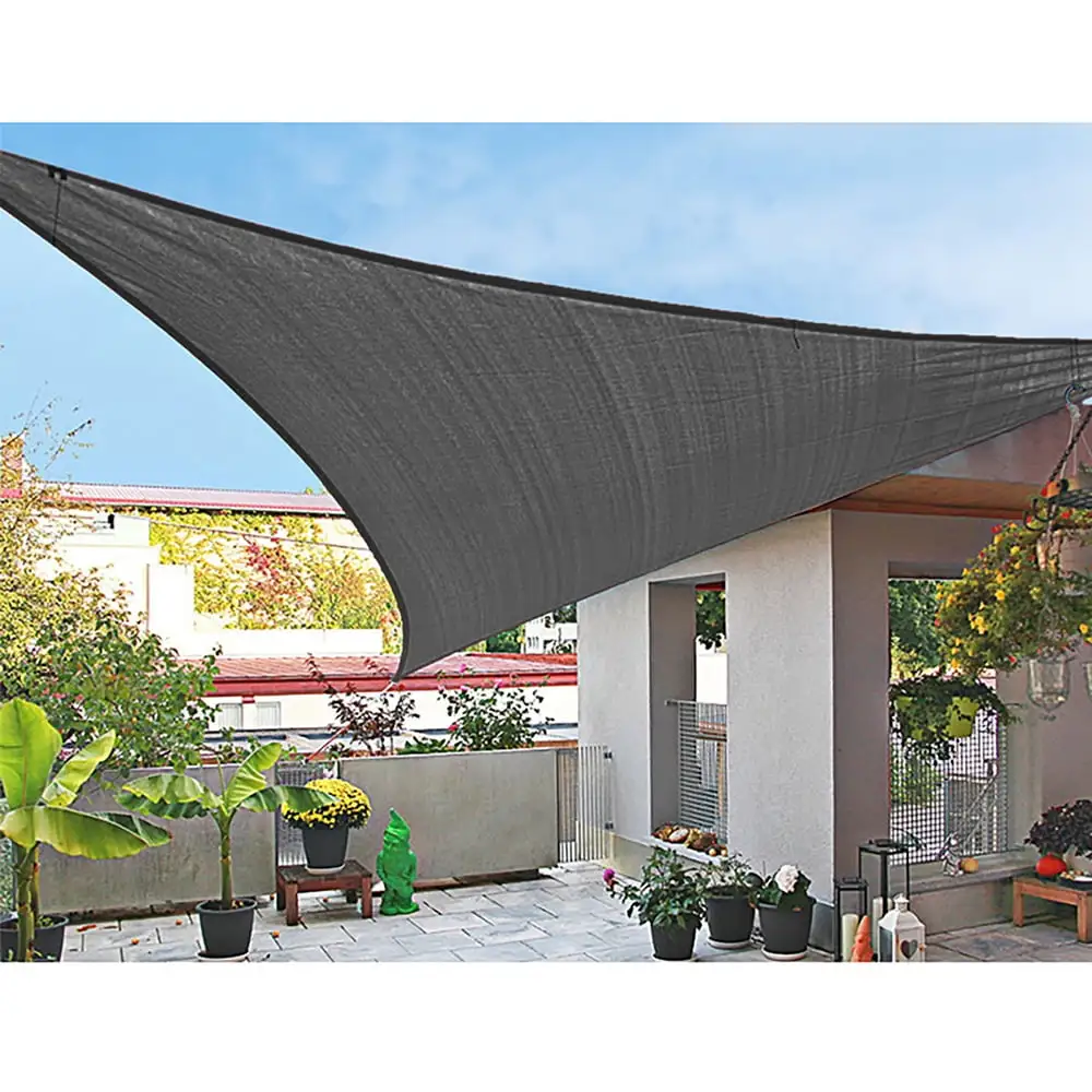 MISSMILE Christmas Savings Clearance! Cbcbtwo Sun Shade Sail. 6'6 x 6'6 x 6'6 Triangle Canopy Sun Shade Sail. UV Block Gray Sunshade for Patio Backyard Lawn Garden Swimming Pools Outdoor Activities