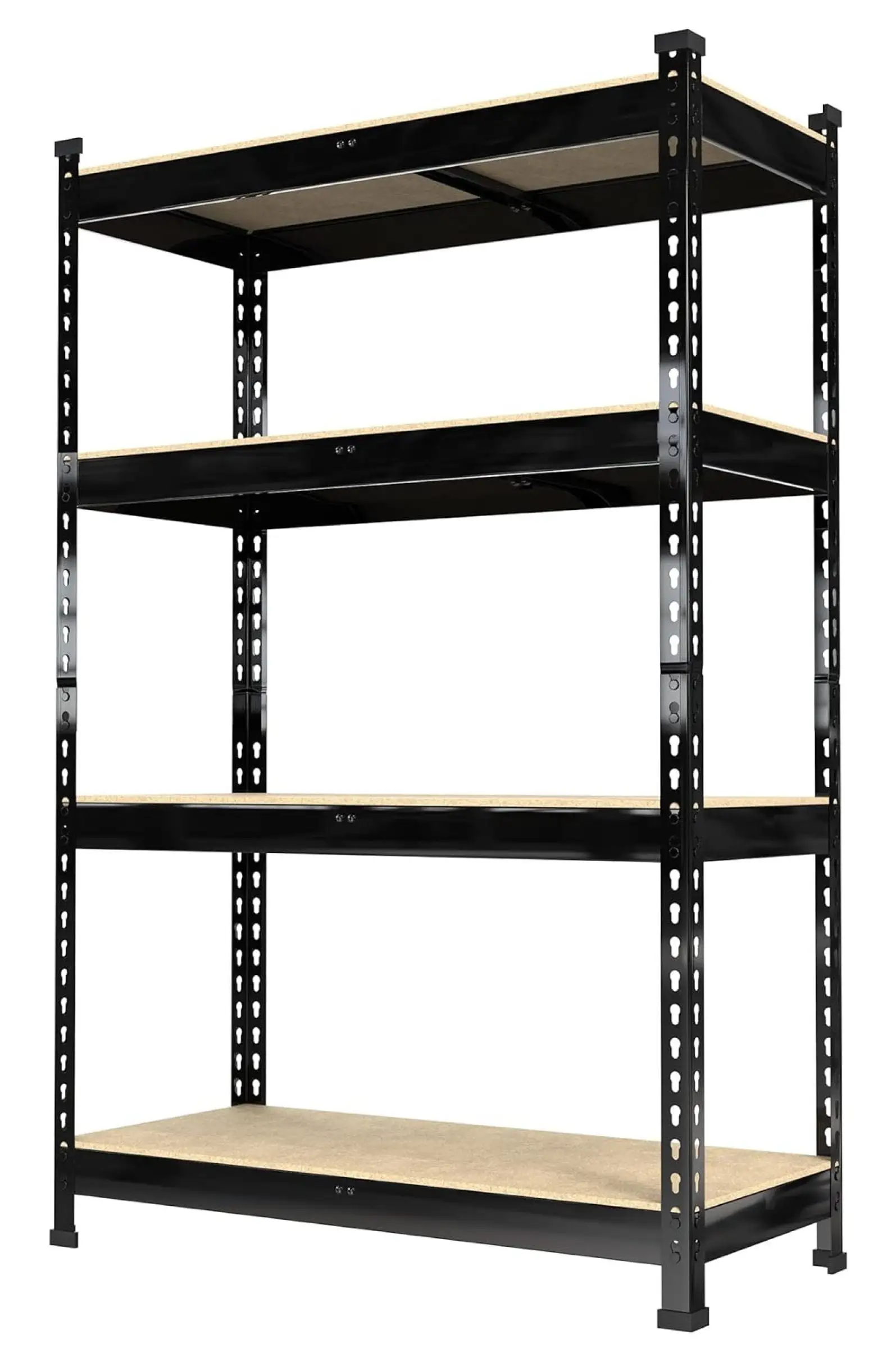 MYXIO 4-Tier Heavy Duty Storage Shelves 36 W x 16 D x 55 H - Adjustable Metal Garage Shelving Unit. Standing Utility Shelf Racks for Pantry Warehouse Kitchen. Black